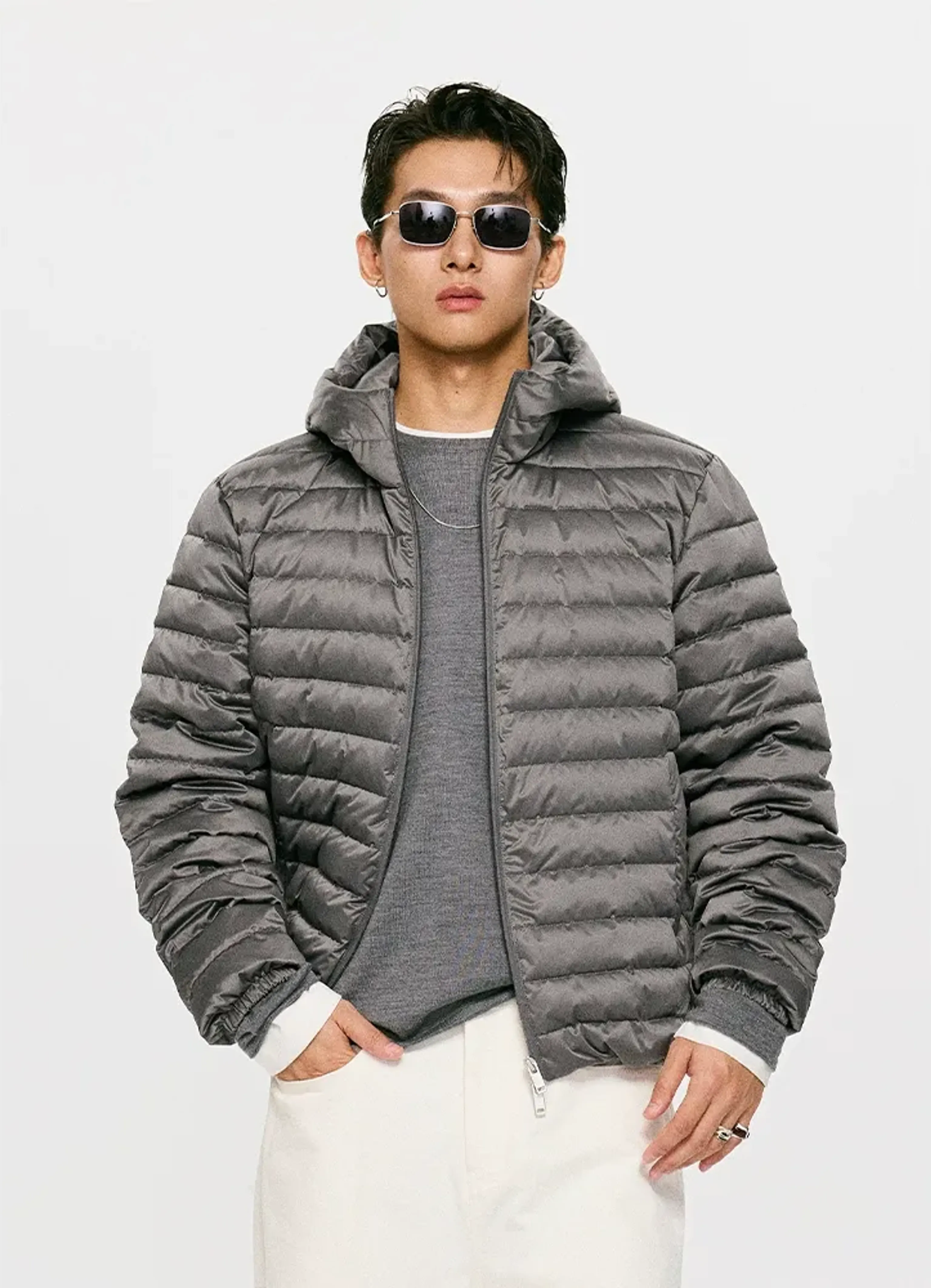Short Hooded Down Jacket - Image 6