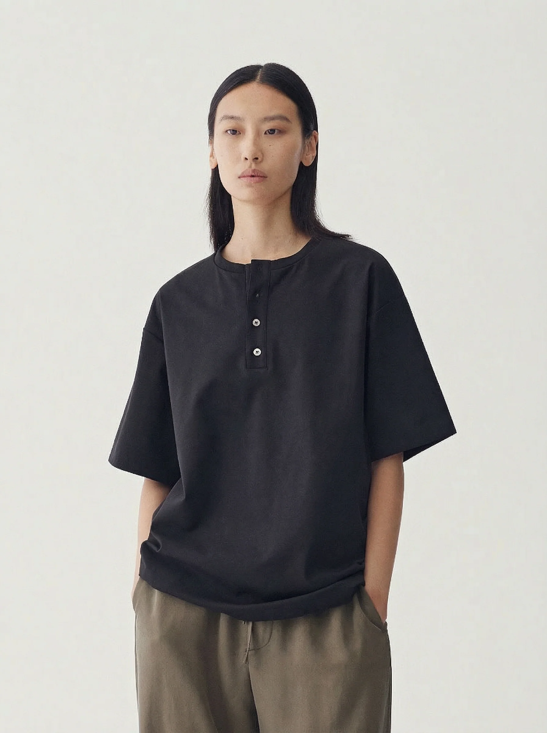 Short-Sleeve Henley Tee - Image 3