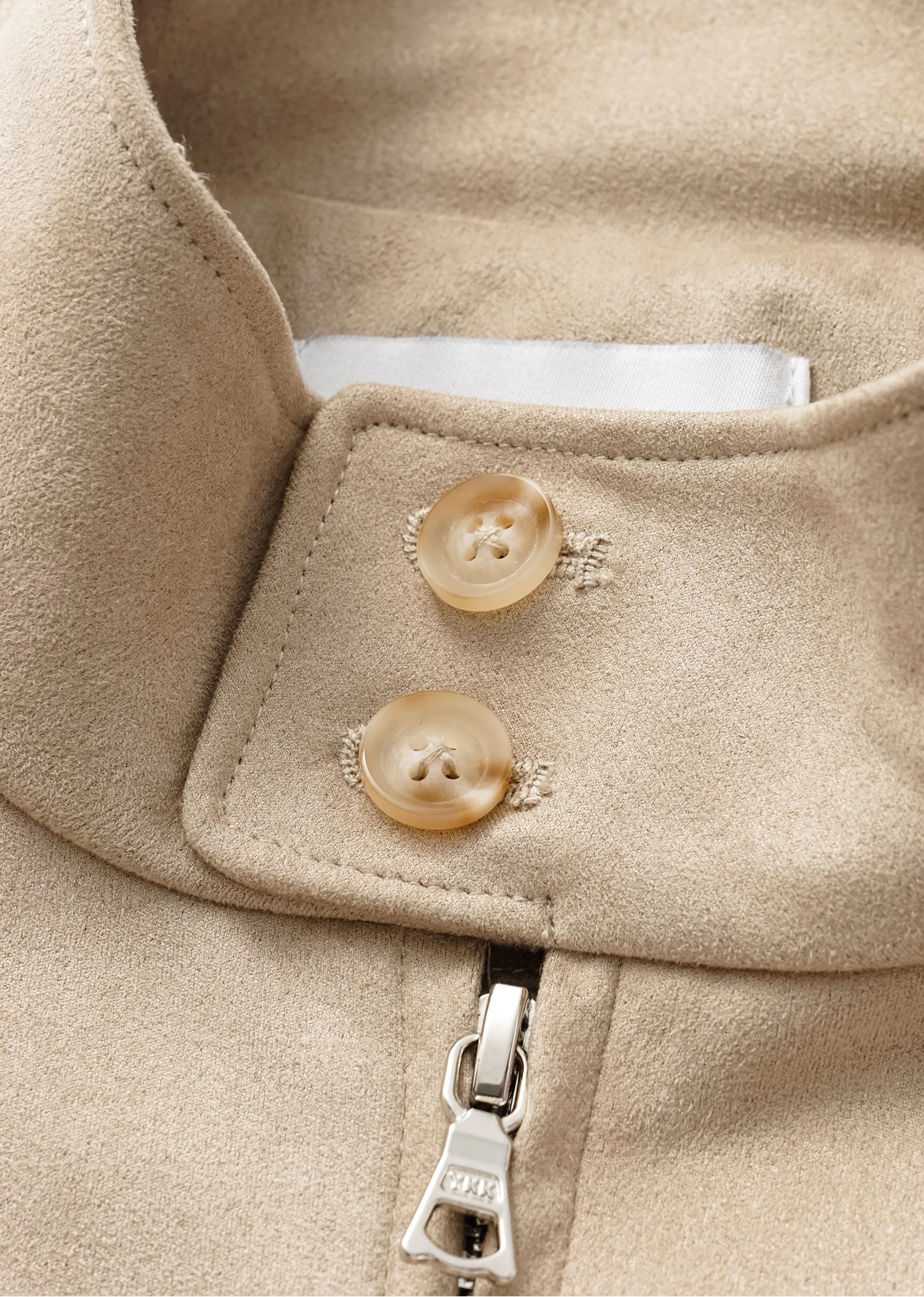 Short Suede Down Jacket - Image 5