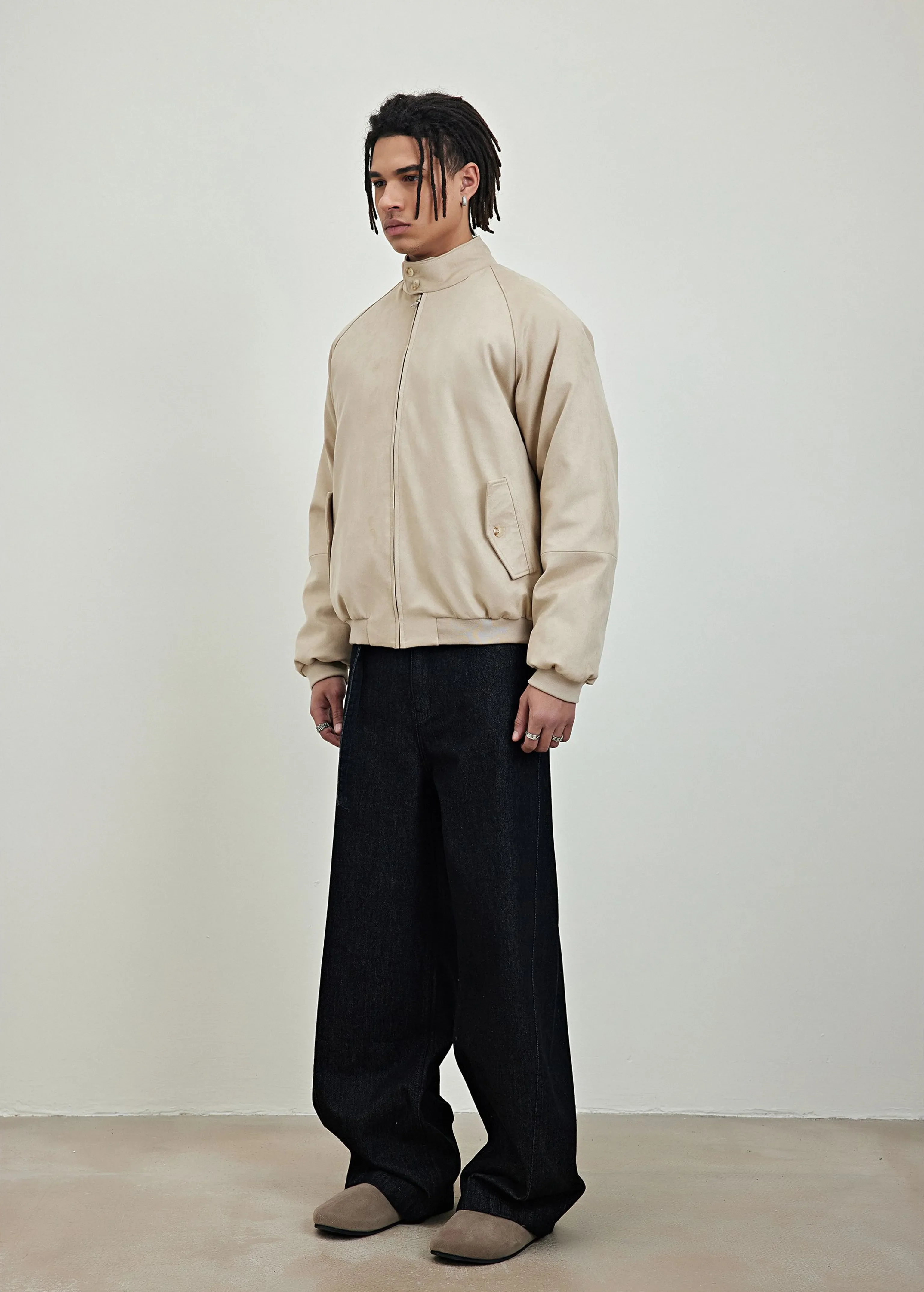 Short Suede Down Jacket - Image 6