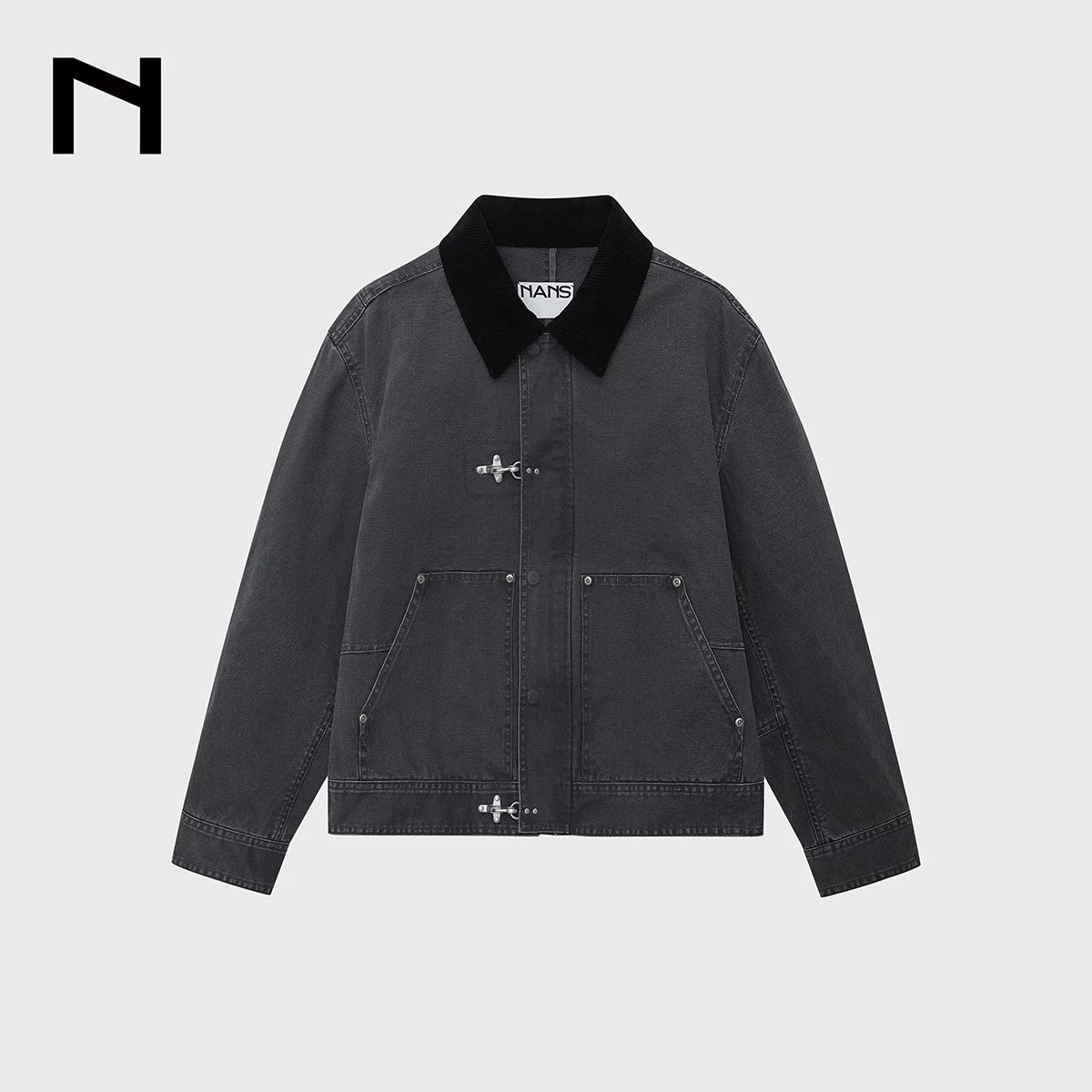 Short Washed Canvas Toggle Jacket - Image 6