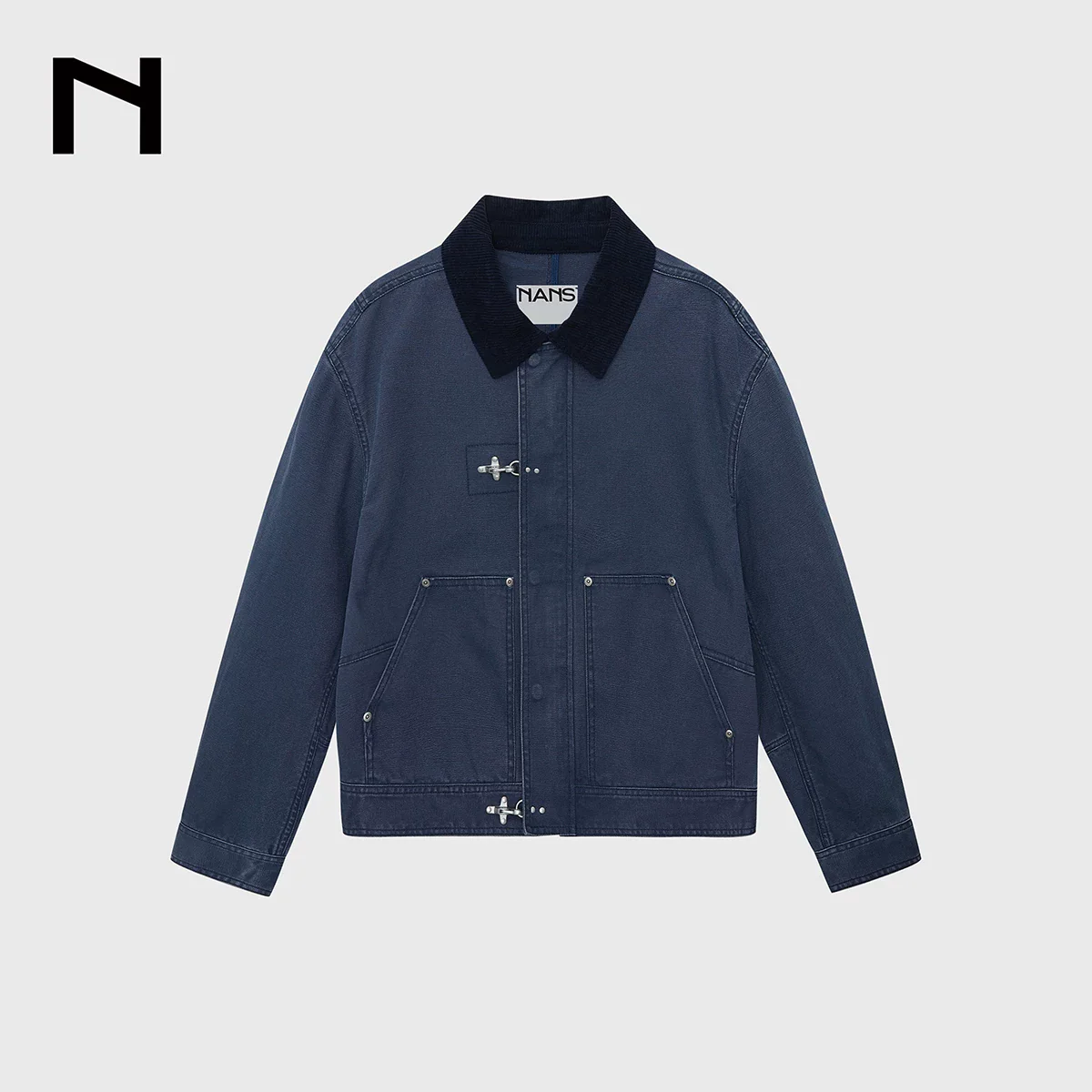 Short Washed Canvas Toggle Jacket - Image 7