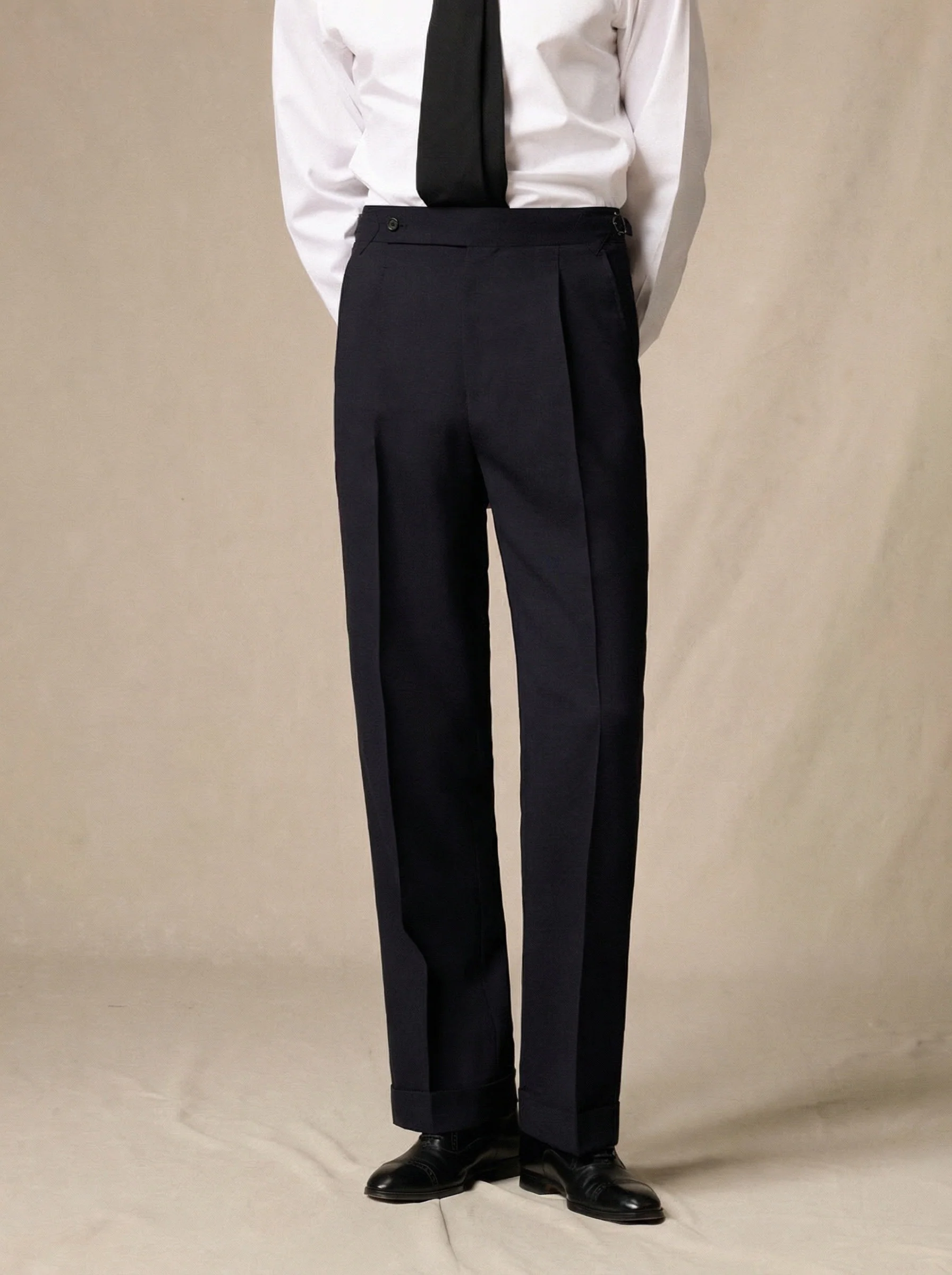 Side-Adjuster Wool Trousers - Image 2