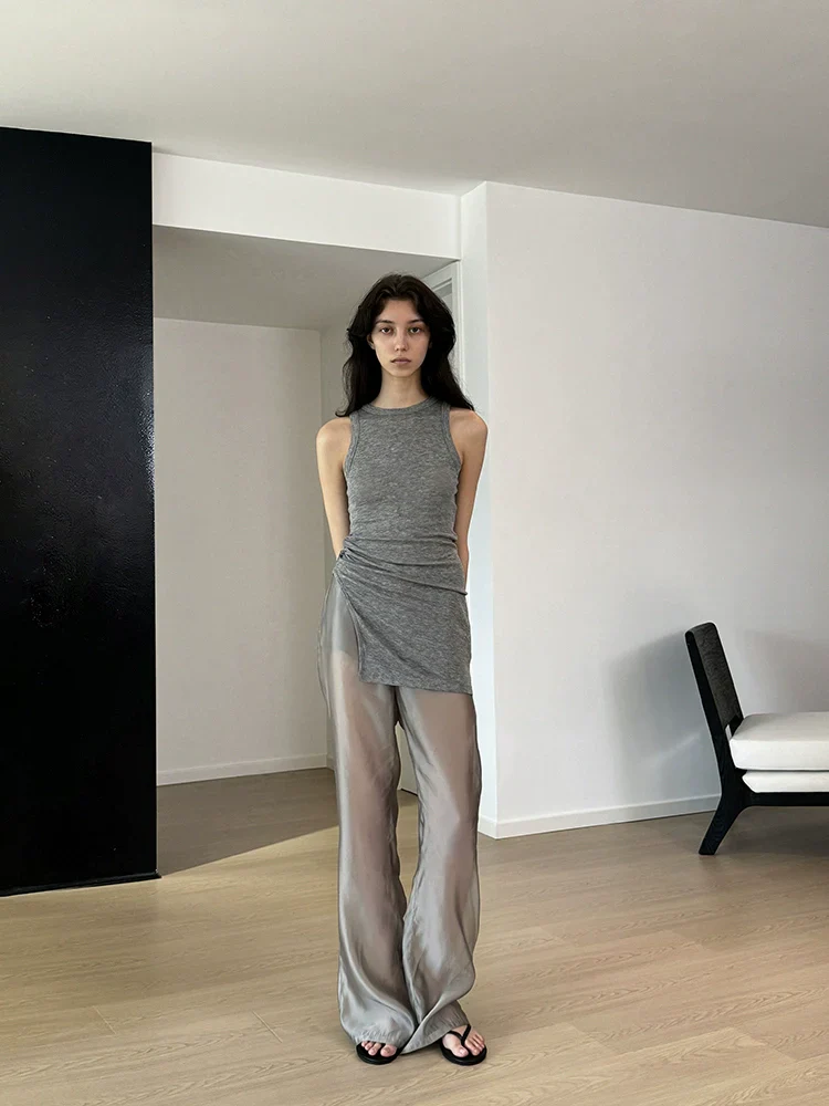 Side-Slit Shirred Vest - Image 2