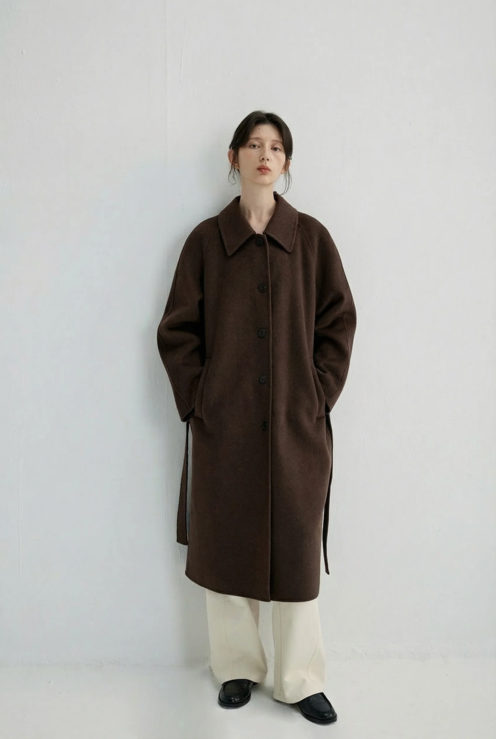 Side-Tie Long Coat - Image 4