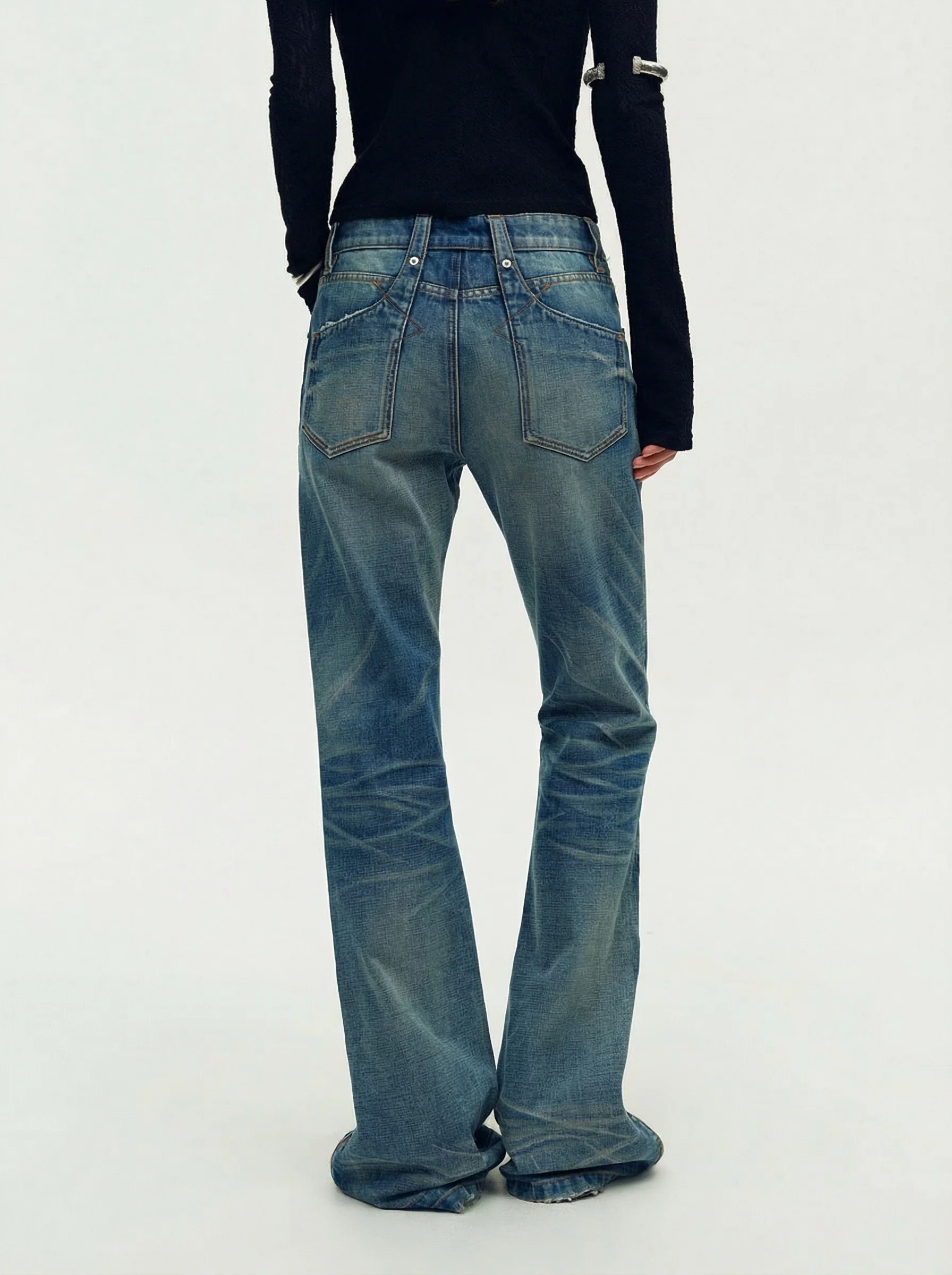 Side-Zip Flare Jeans - Image 3
