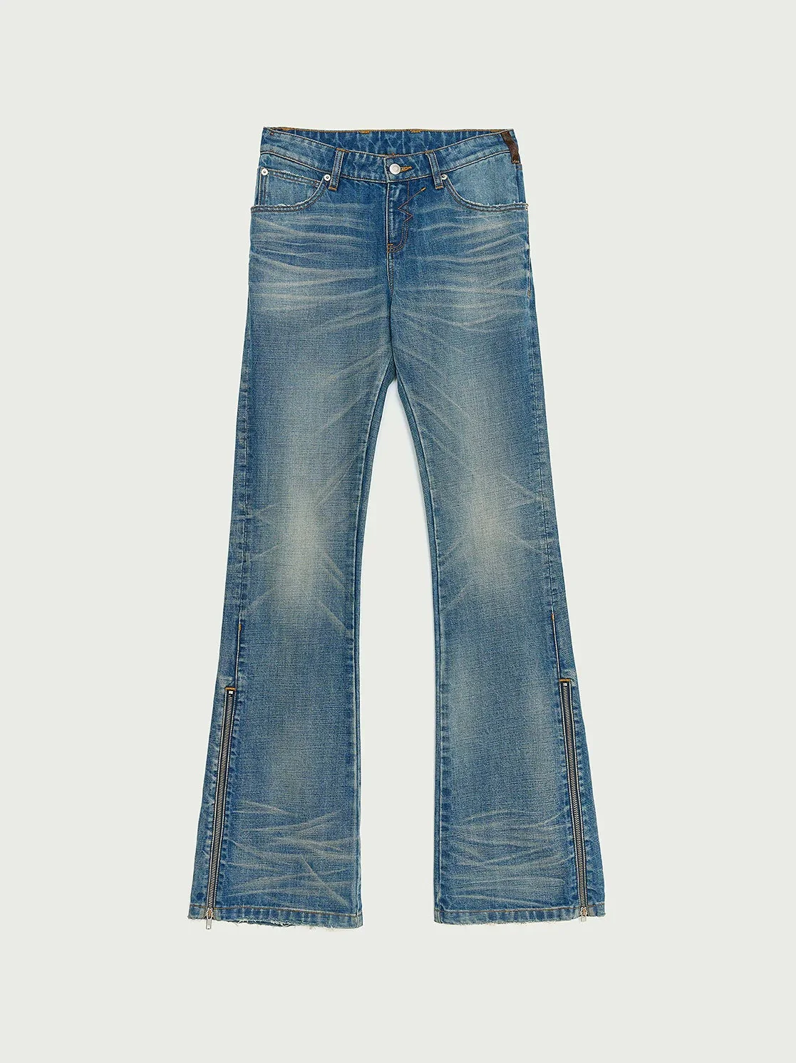 Side-Zip Flare Jeans - Image 7