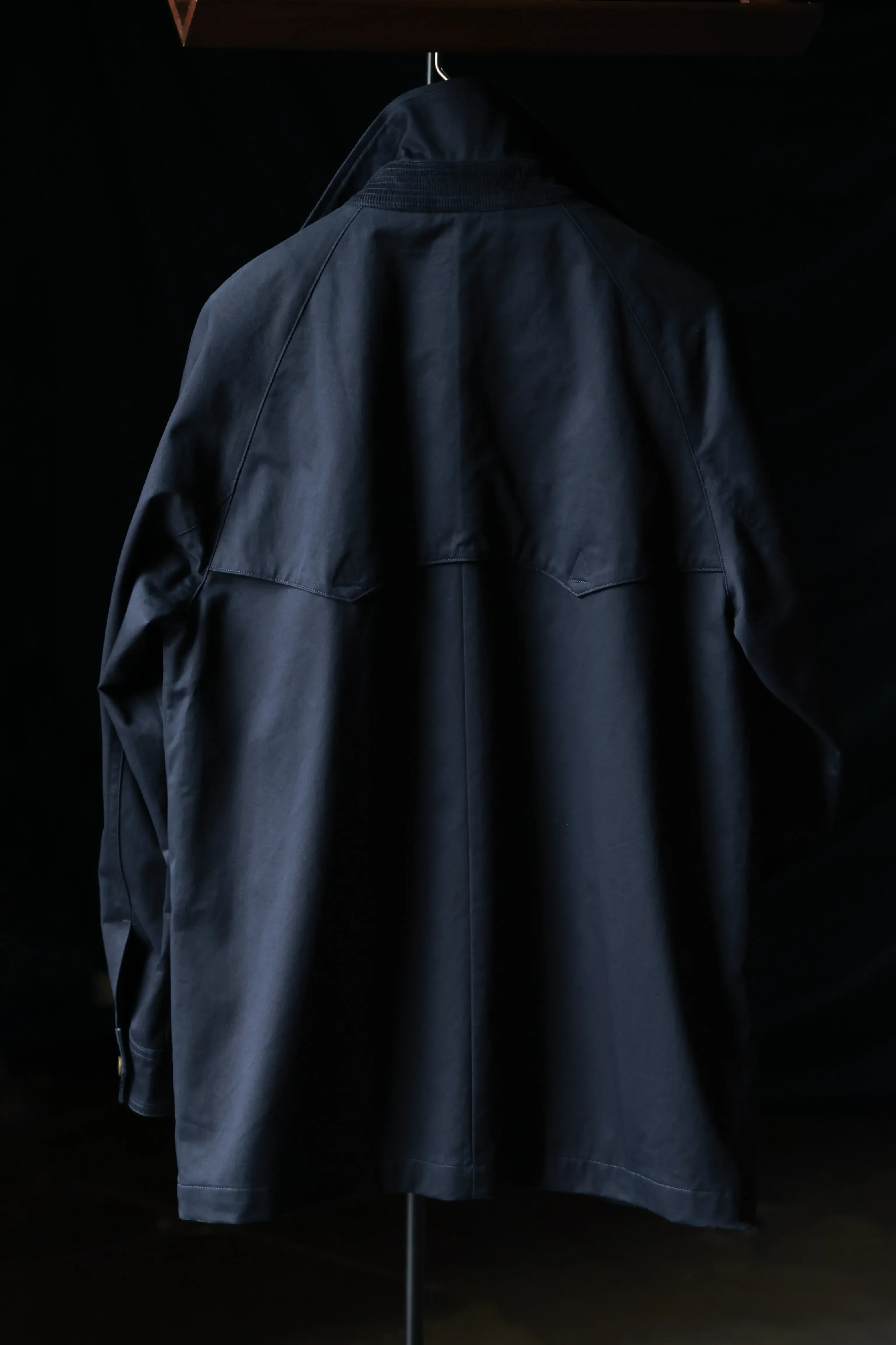 Silent Blue Cotton Raglan Field Jacket - Image 3