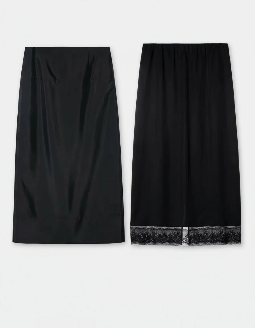 Silk-Blend Shirt, V-neck Top & Two-Piece Midi Skirt - Image 10