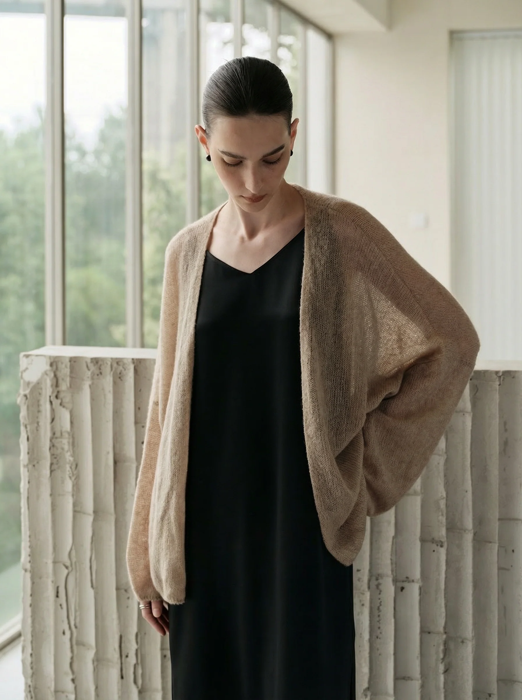 Silk-Cashmere Open Cardigan - Image 5
