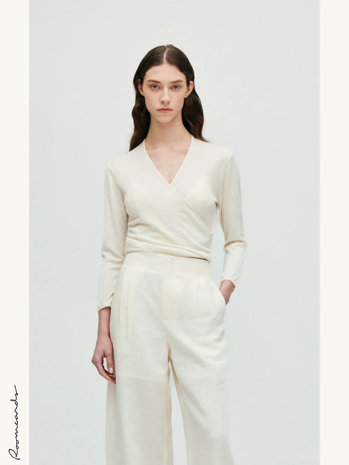 Silk-Cashmere Wrap Tie Cardigan - Image 2