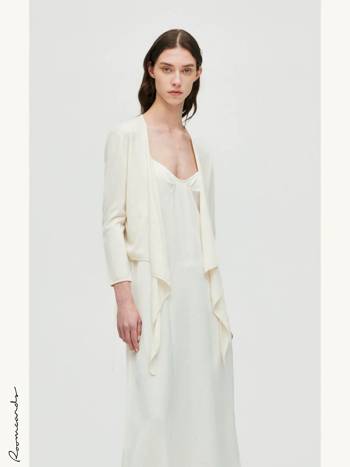 Silk-Cashmere Wrap Tie Cardigan - Image 3