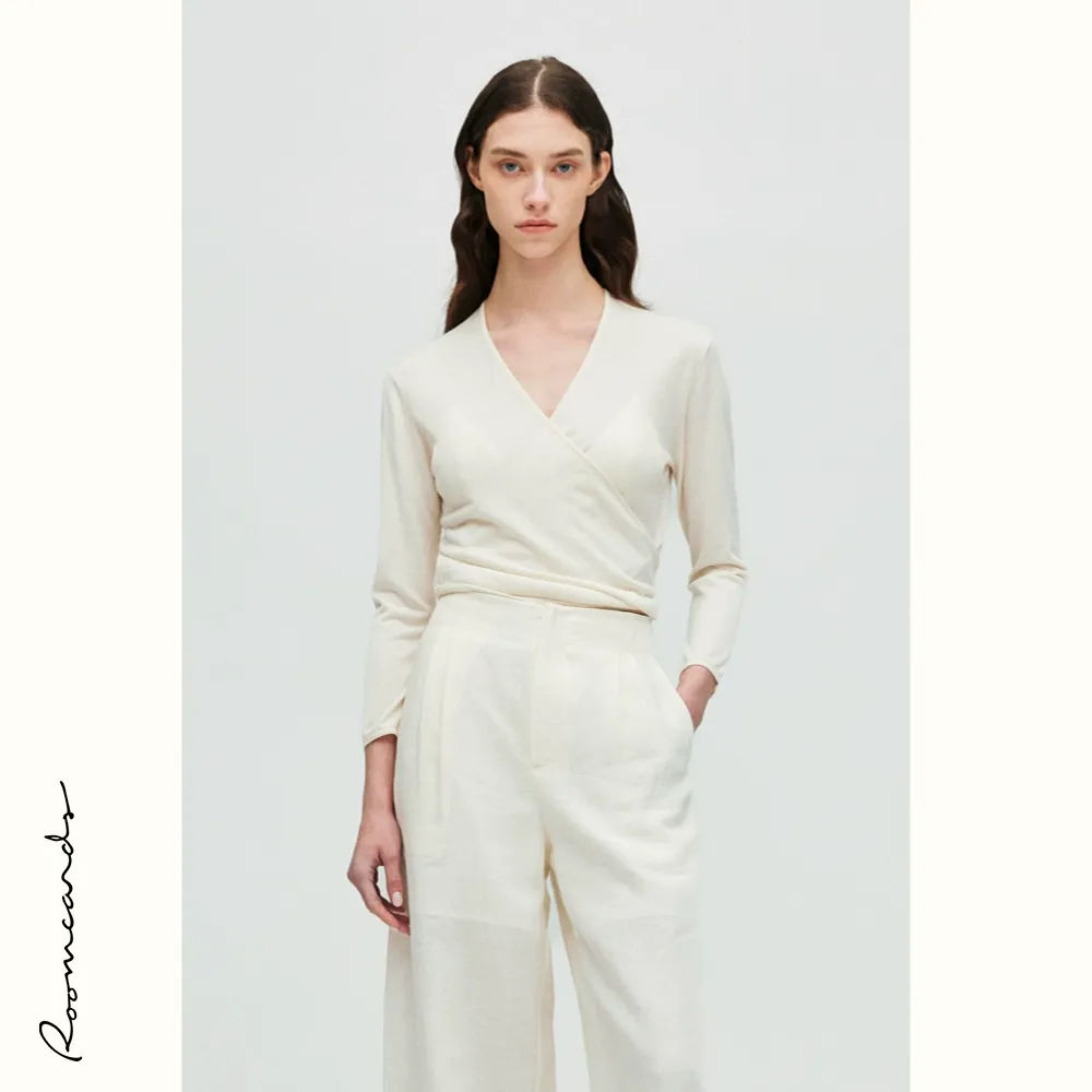 Silk-Cashmere Wrap Tie Cardigan - Image 6