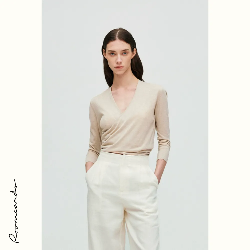 Silk-Cashmere Wrap Tie Cardigan - Image 8