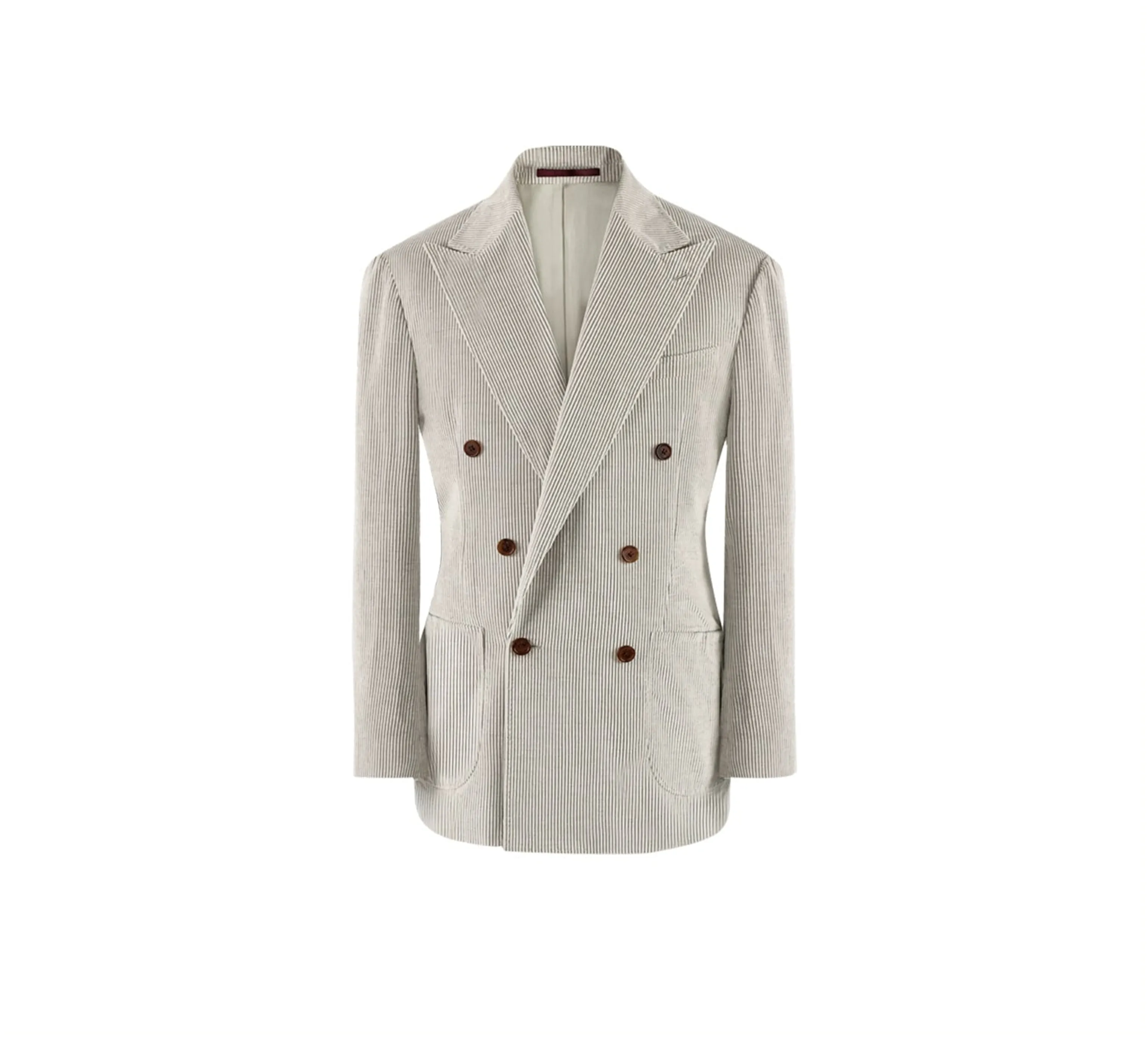 Silk-Cotton Corduroy Double-Breasted Suit - Image 4
