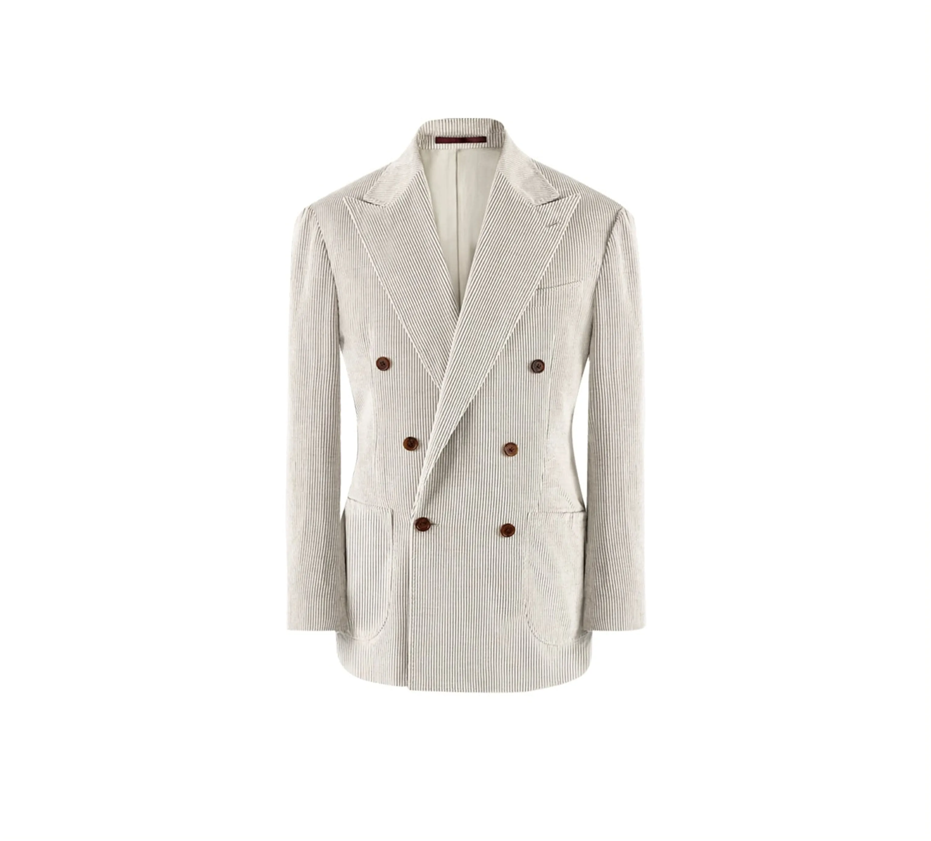 Silk-Cotton Corduroy Double-Breasted Suit - Image 5