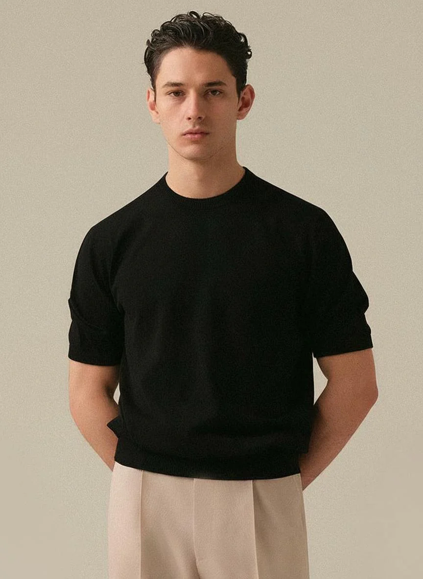 Silk Cotton Knit Sweater - Image 6
