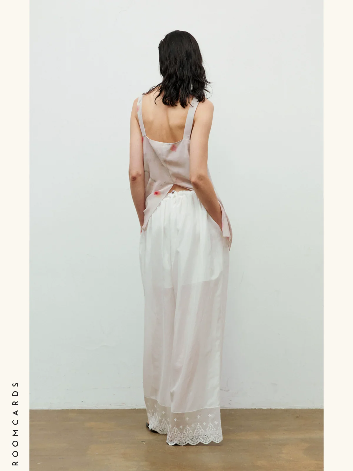 Silk-Cotton Lace Wide-Leg Pants - Image 4