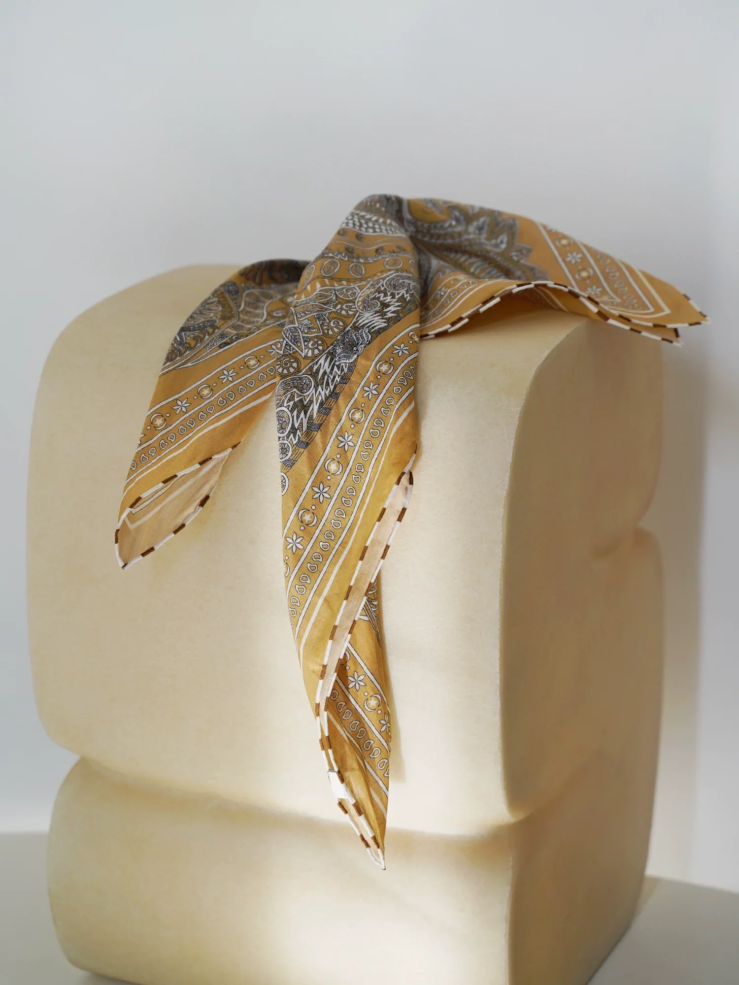 Silk-Cotton Square Scarf - Image 3