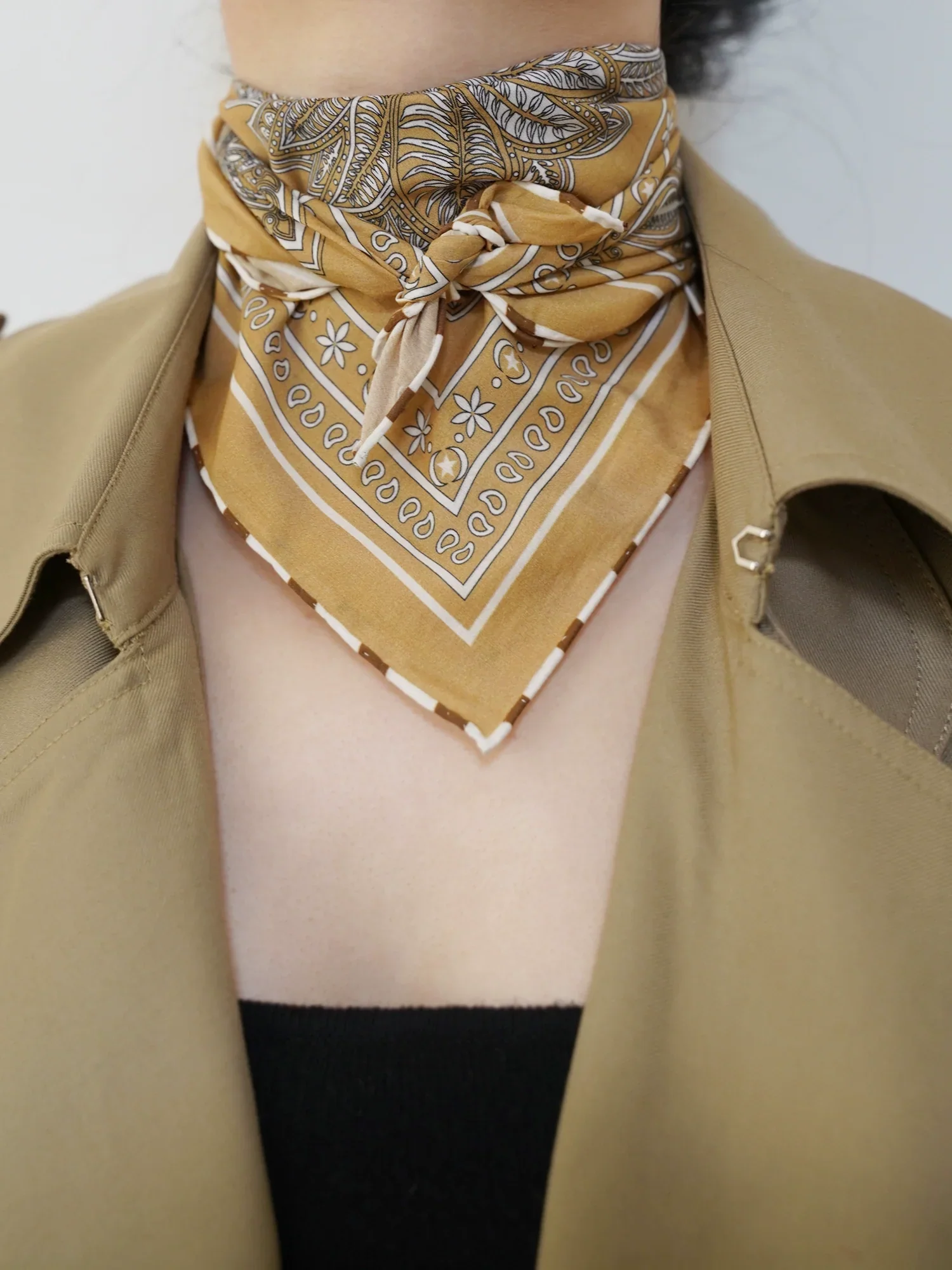 Silk-Cotton Square Scarf - Image 4