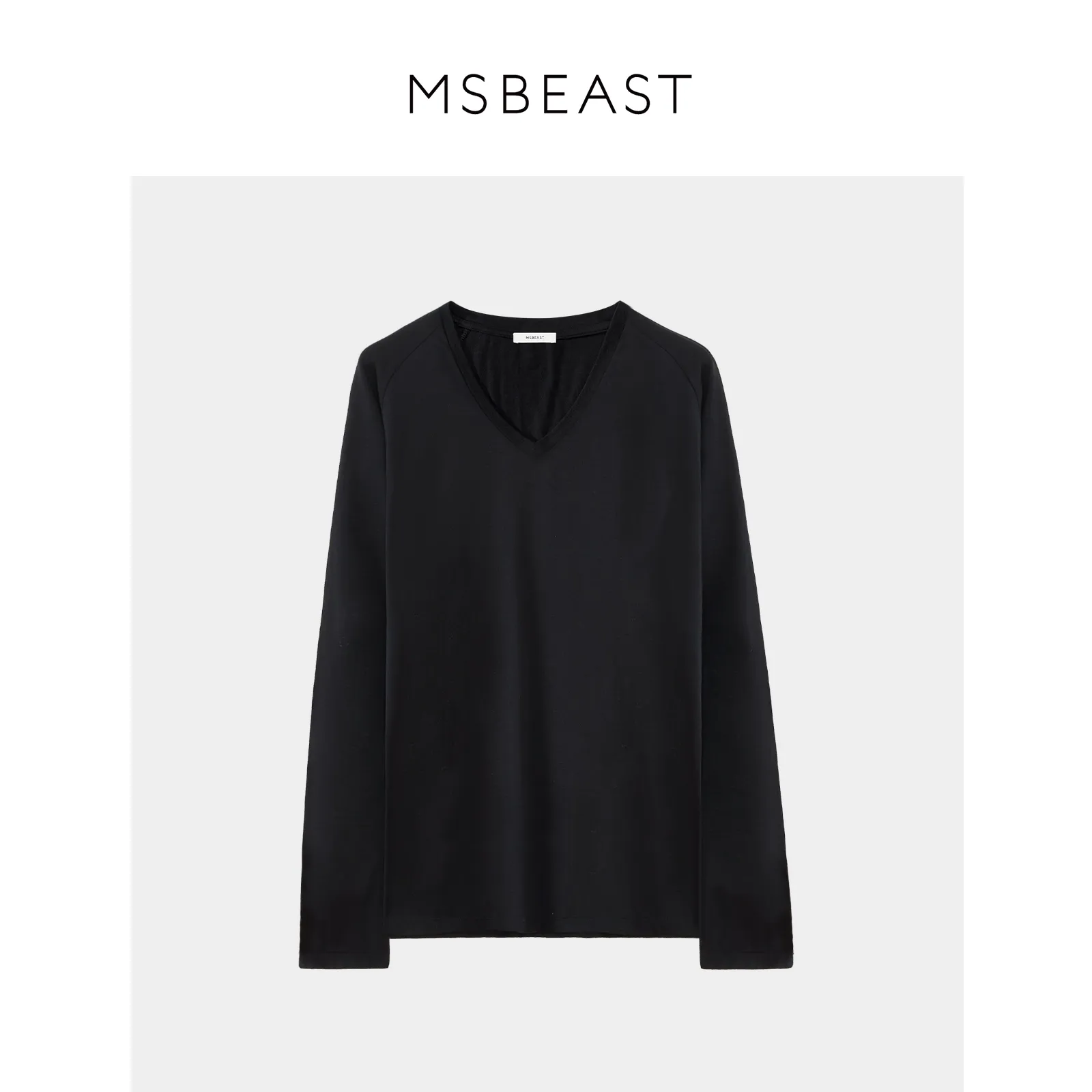Silk-Cotton Wool Raglan Tee - Image 8