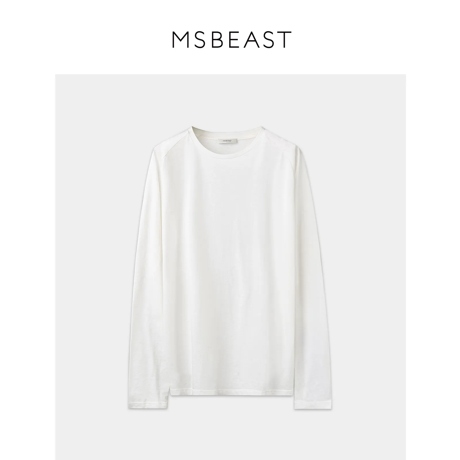 Silk-Cotton Wool Raglan Tee - Image 9