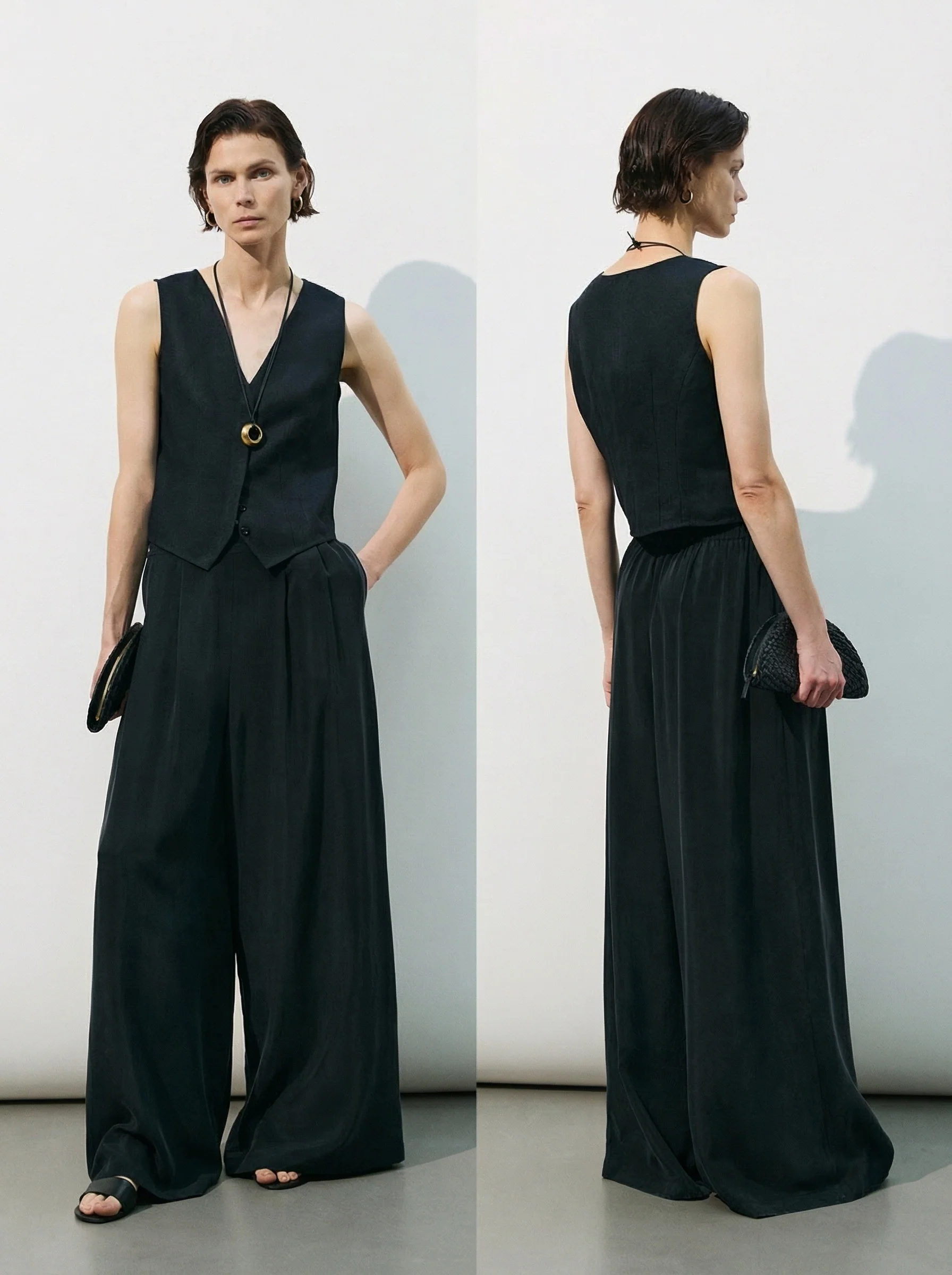 Silk & Cupro Wide-Leg Pants - Image 3