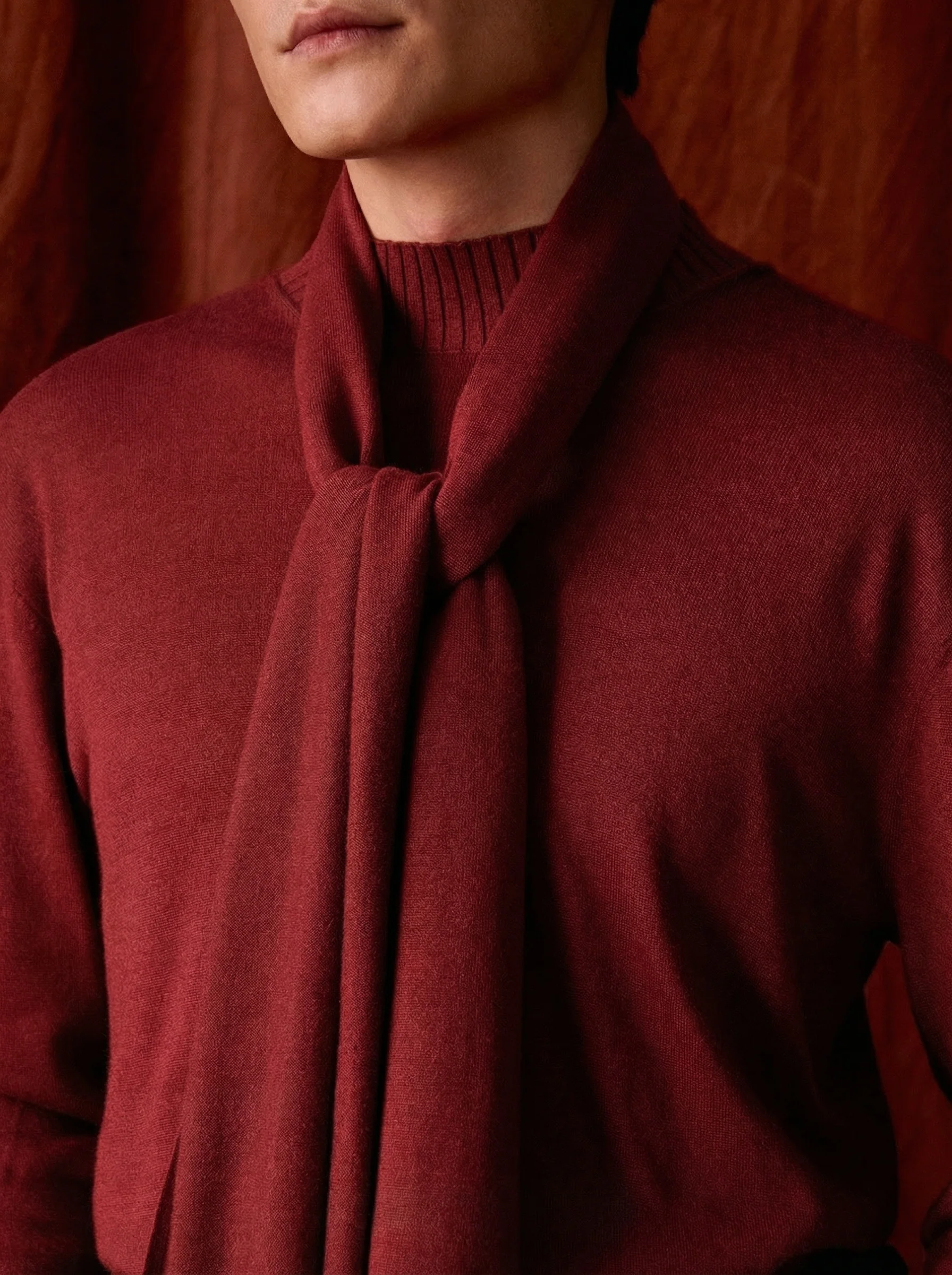 Silk Fringed Scarf - Image 3