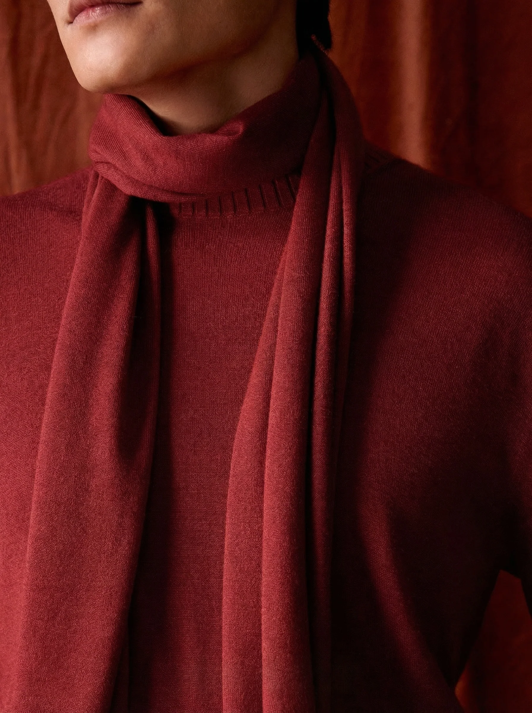 Silk Fringed Scarf - Image 5