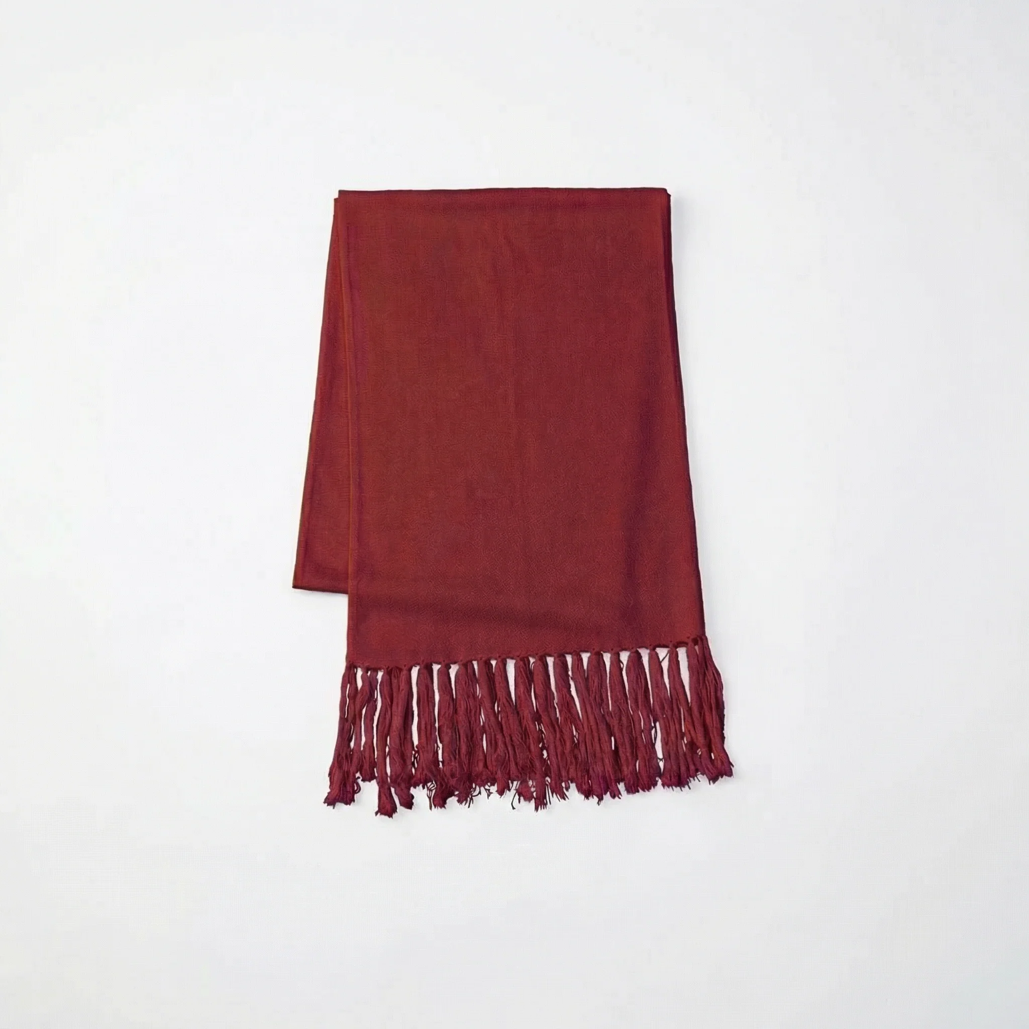 Silk Fringed Scarf - Image 6