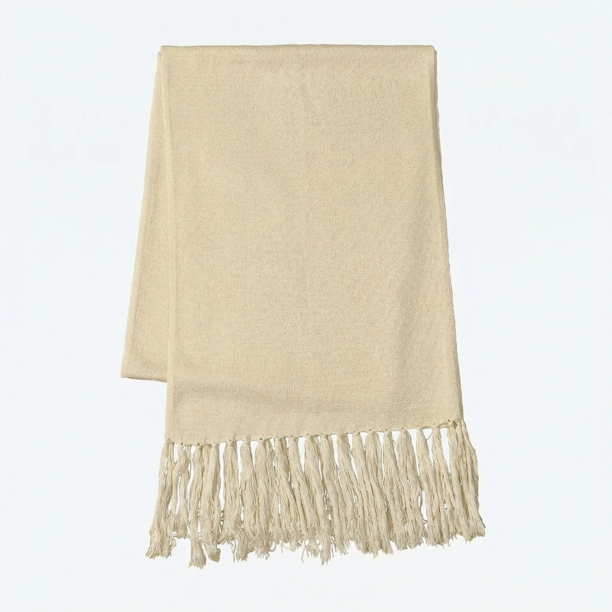 Silk Fringed Scarf - Image 7