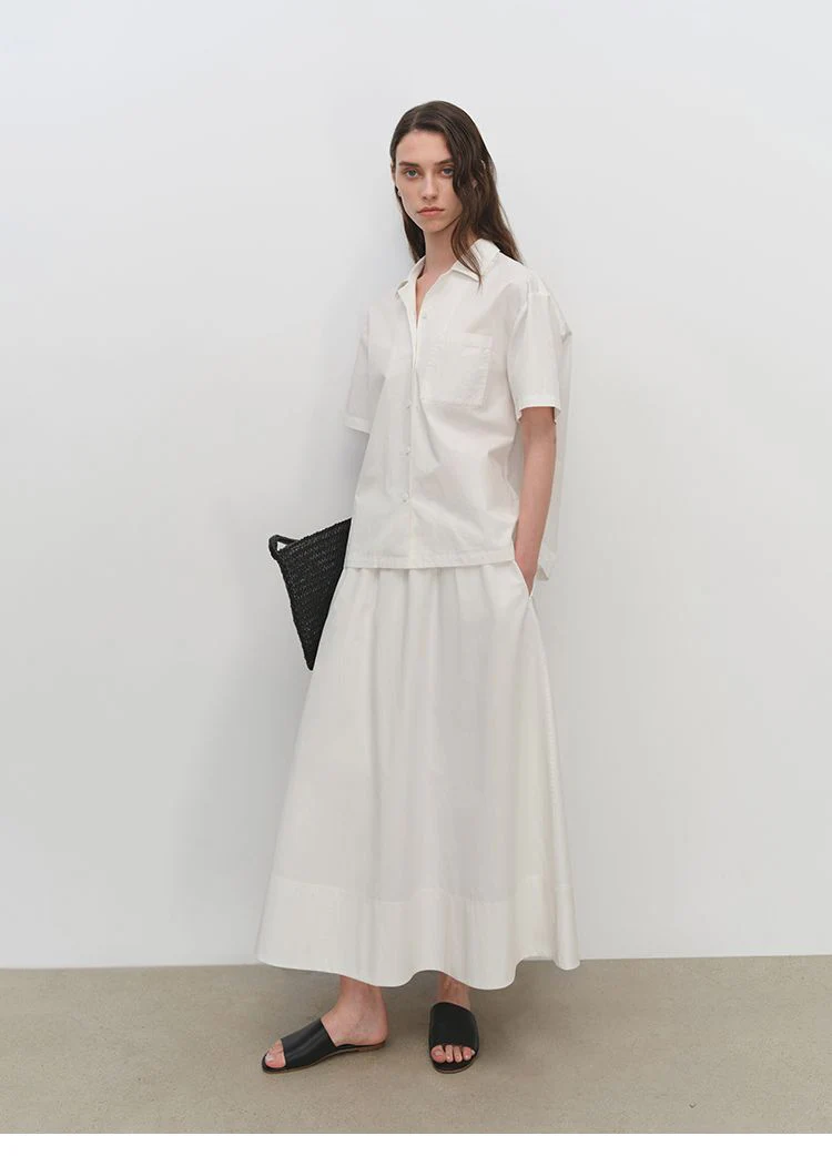 Silk Hemp A-Line Skirt - Image 5