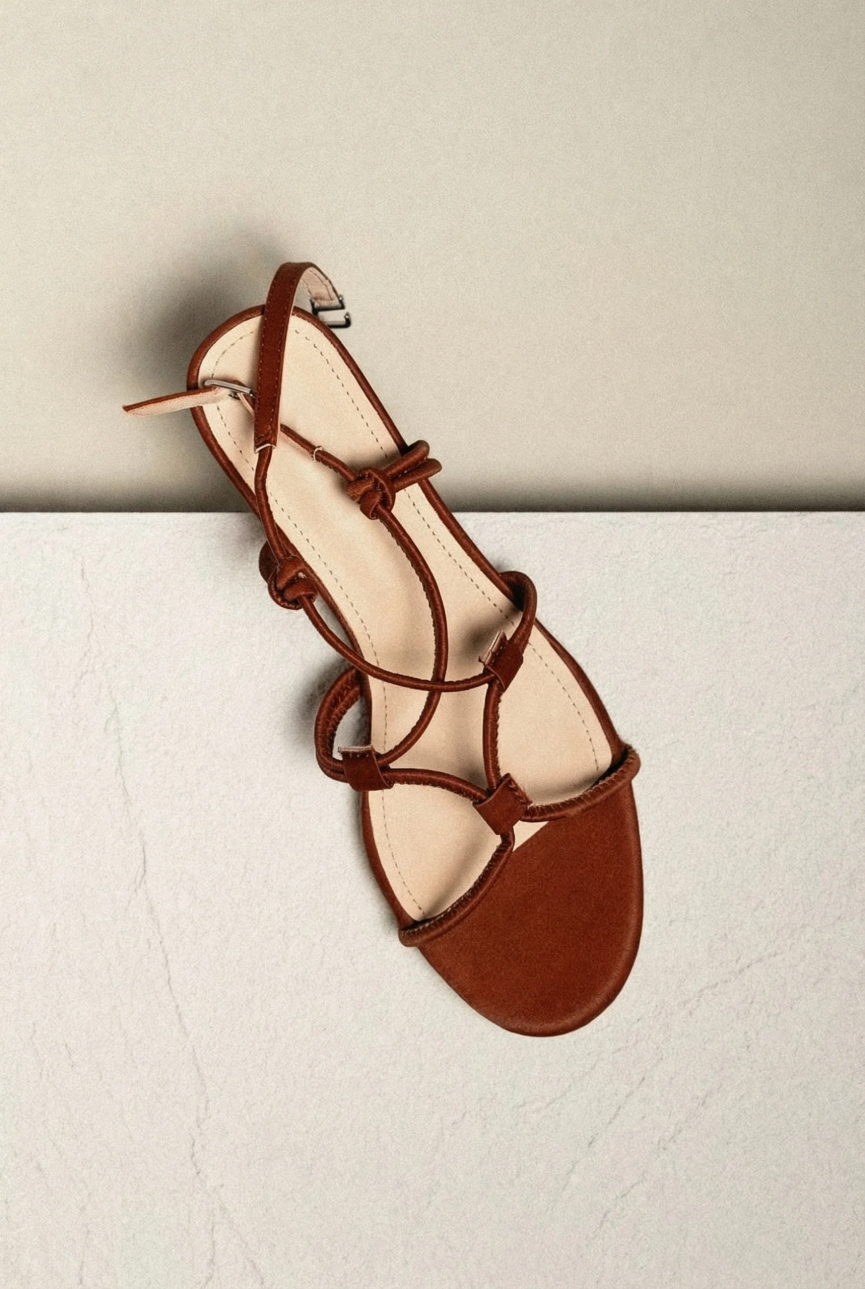 Silk Knot Wedge Sandals
