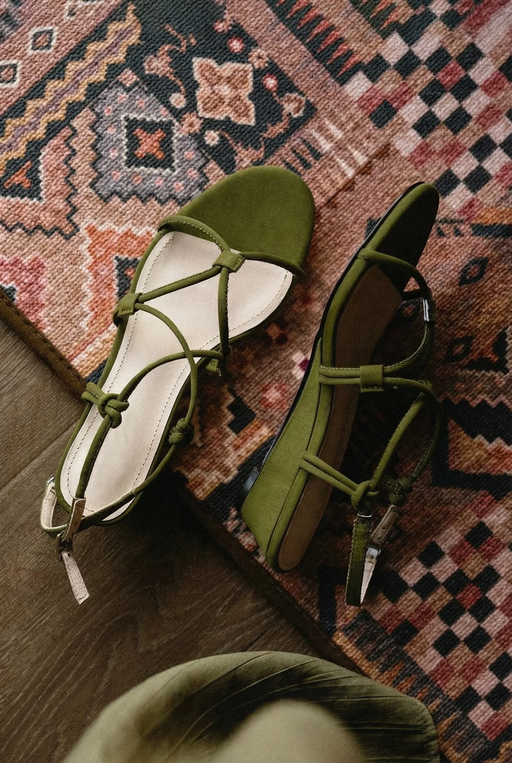 Silk Knot Wedge Sandals - Image 6