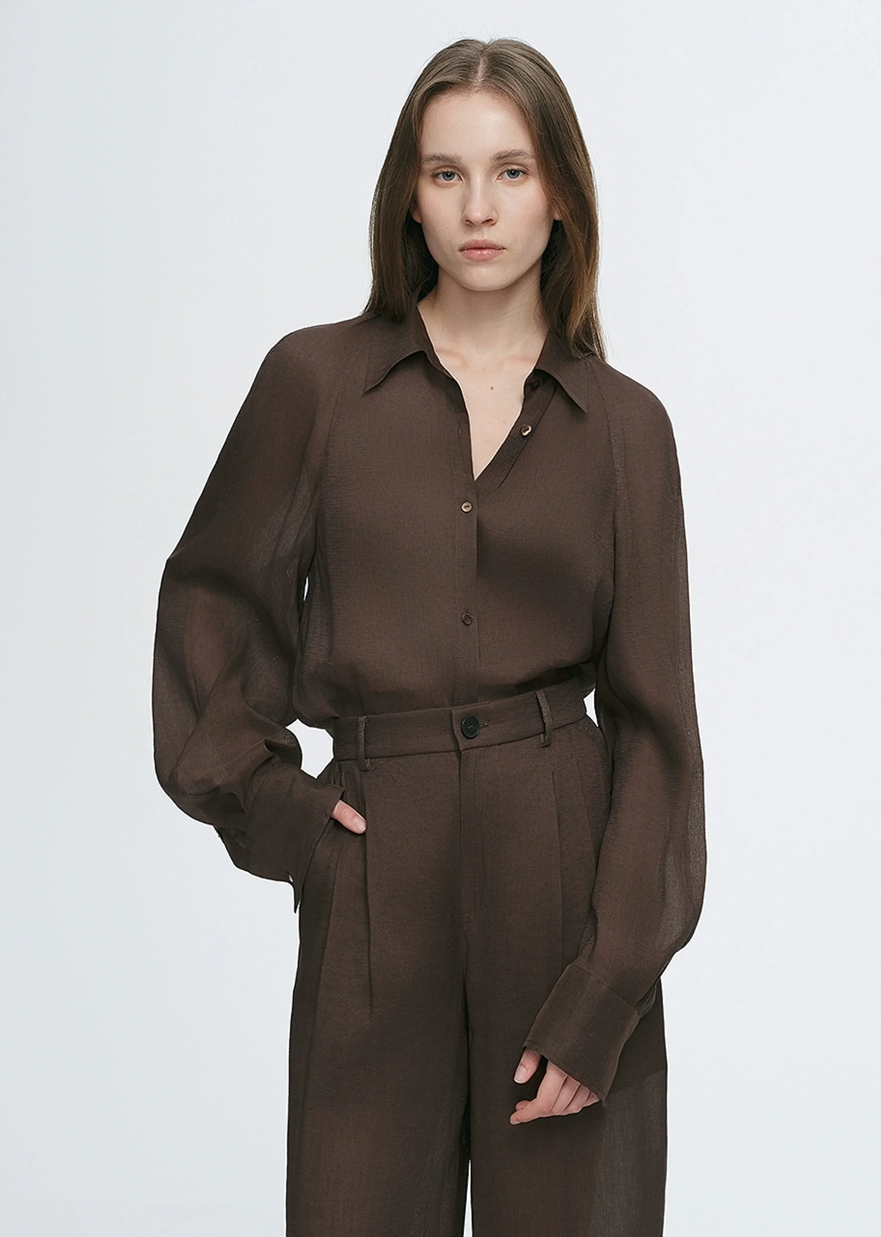 Silk-Linen Oversized Shirt