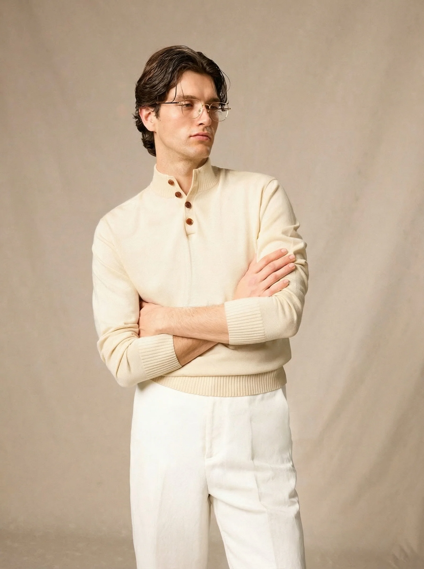 Silk Mock Neck Sweater - Image 4