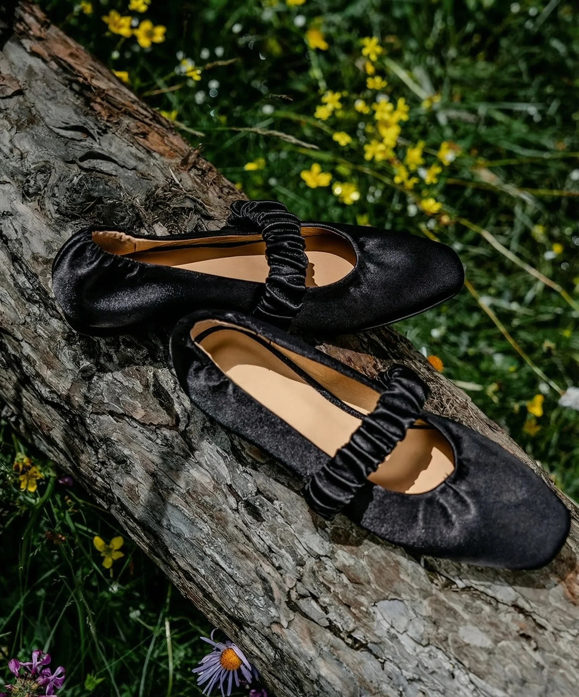 Silk Ruffle Mary Jane Flats - Image 3
