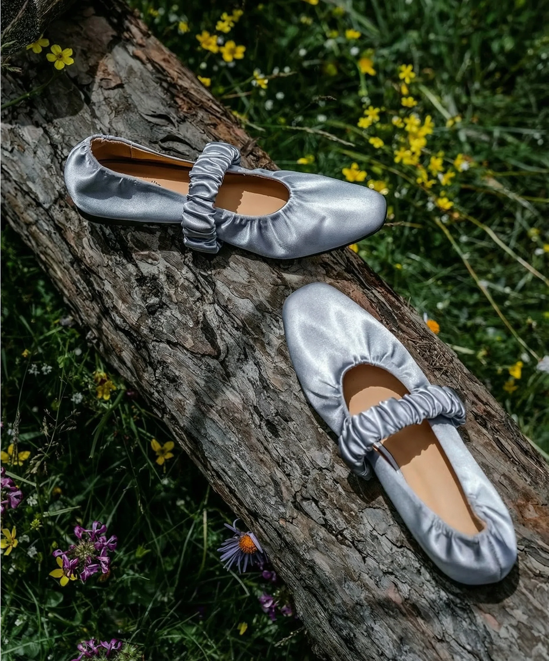 Silk Ruffle Mary Jane Flats - Image 4