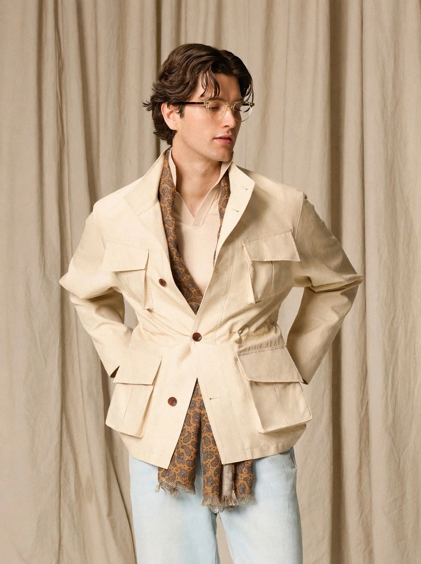 Silk Safari Pocket Jacket