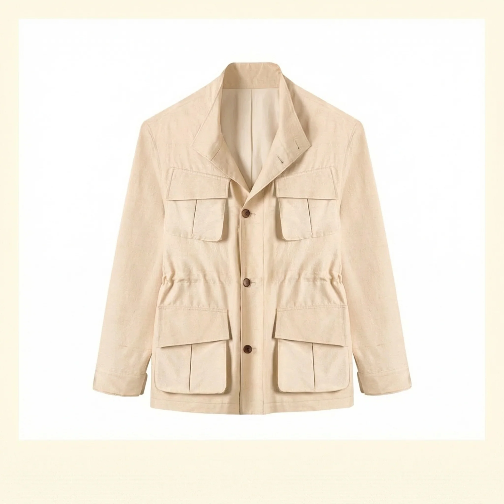 Silk Safari Pocket Jacket - Image 6