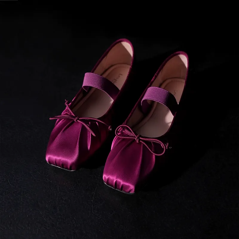 Silk Satin Ballet Flats - Image 6