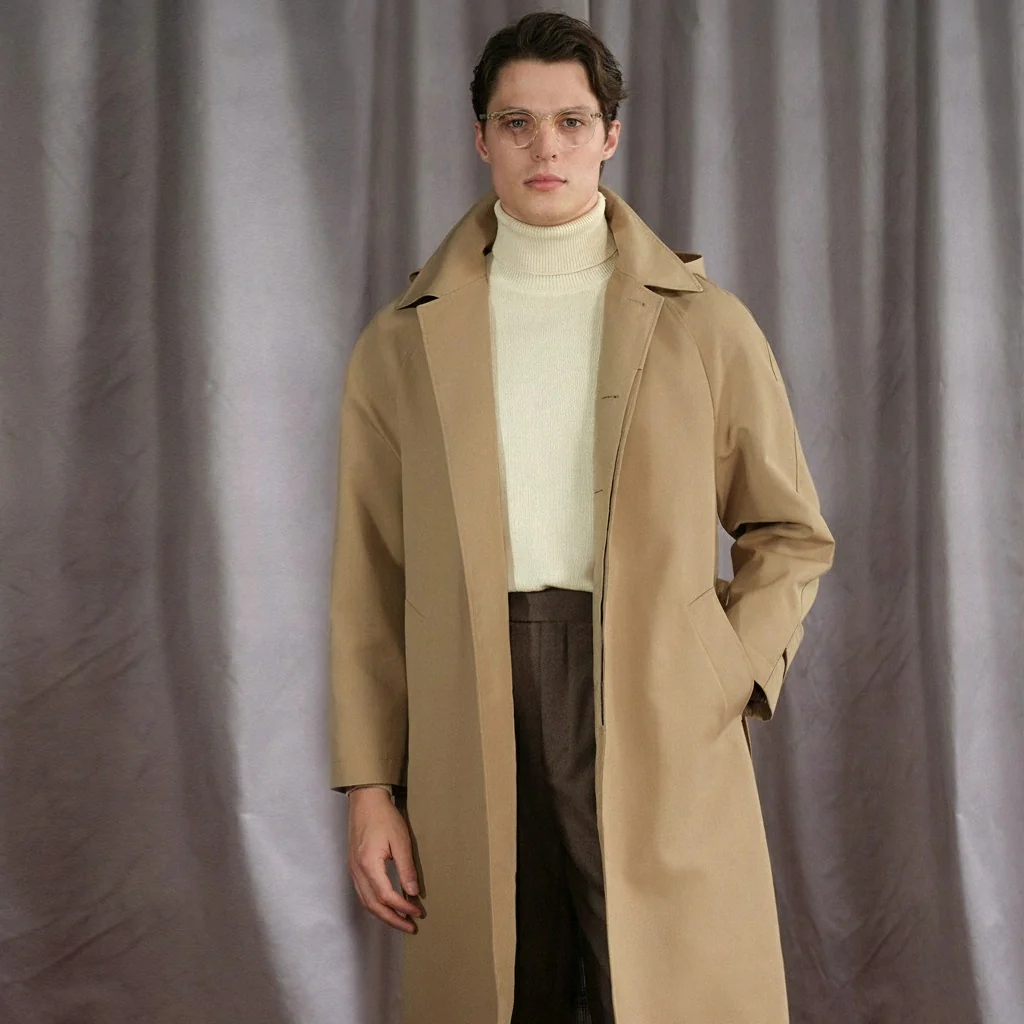 Silk Wool Balmacaan Coat - Image 2