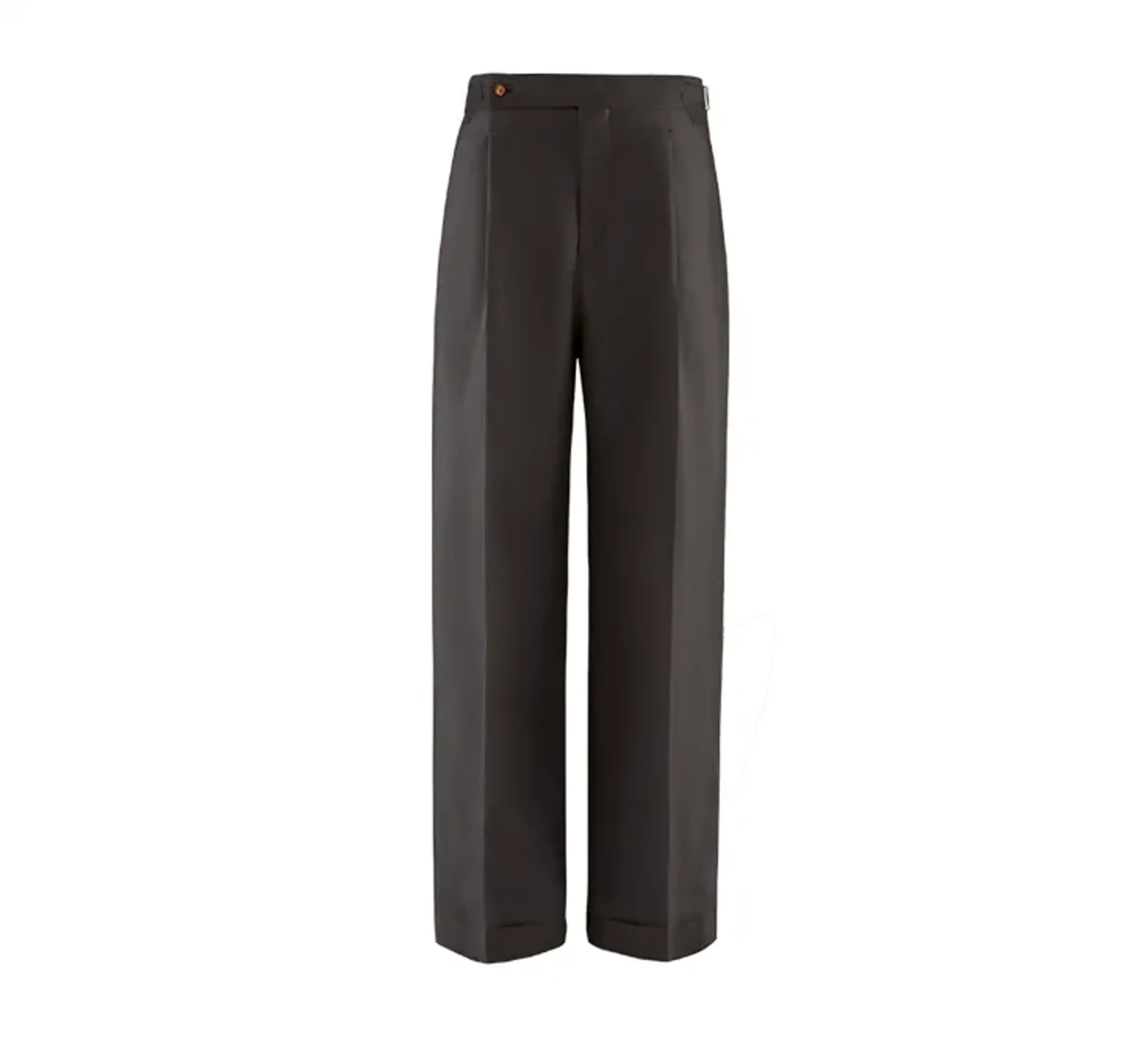 Silk-Wool High-Waist Pleated Trousers - Image 6