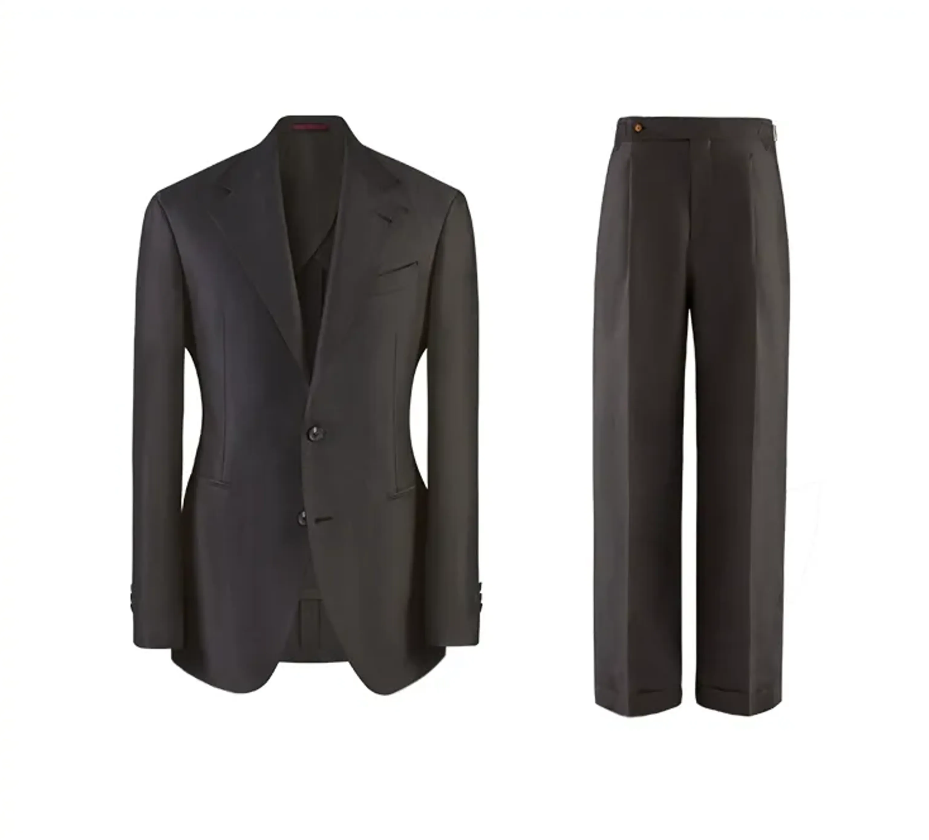 Silk-Wool Satin Two-Button Suit - Image 8