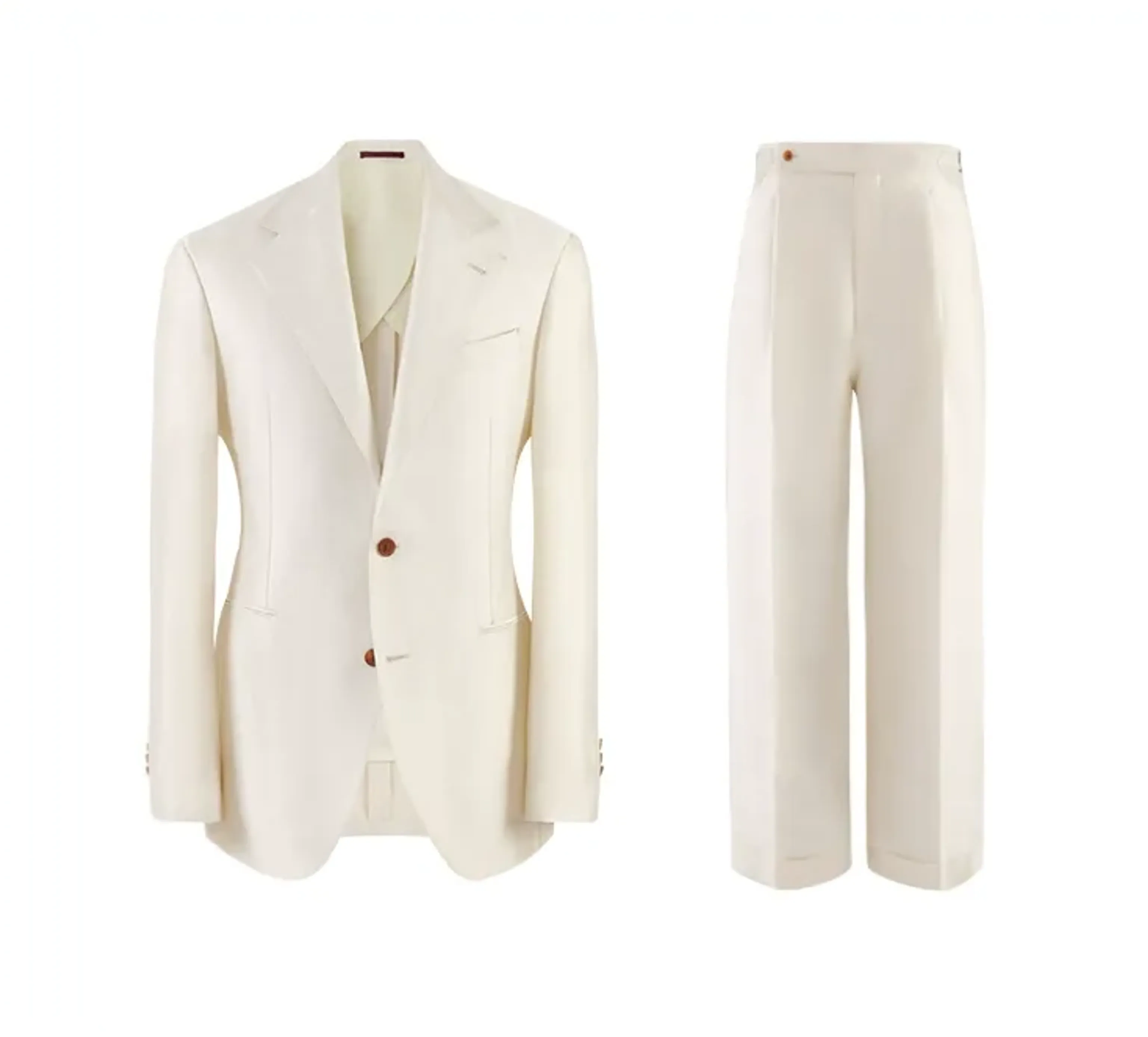 Silk-Wool Satin Two-Button Suit - Image 9