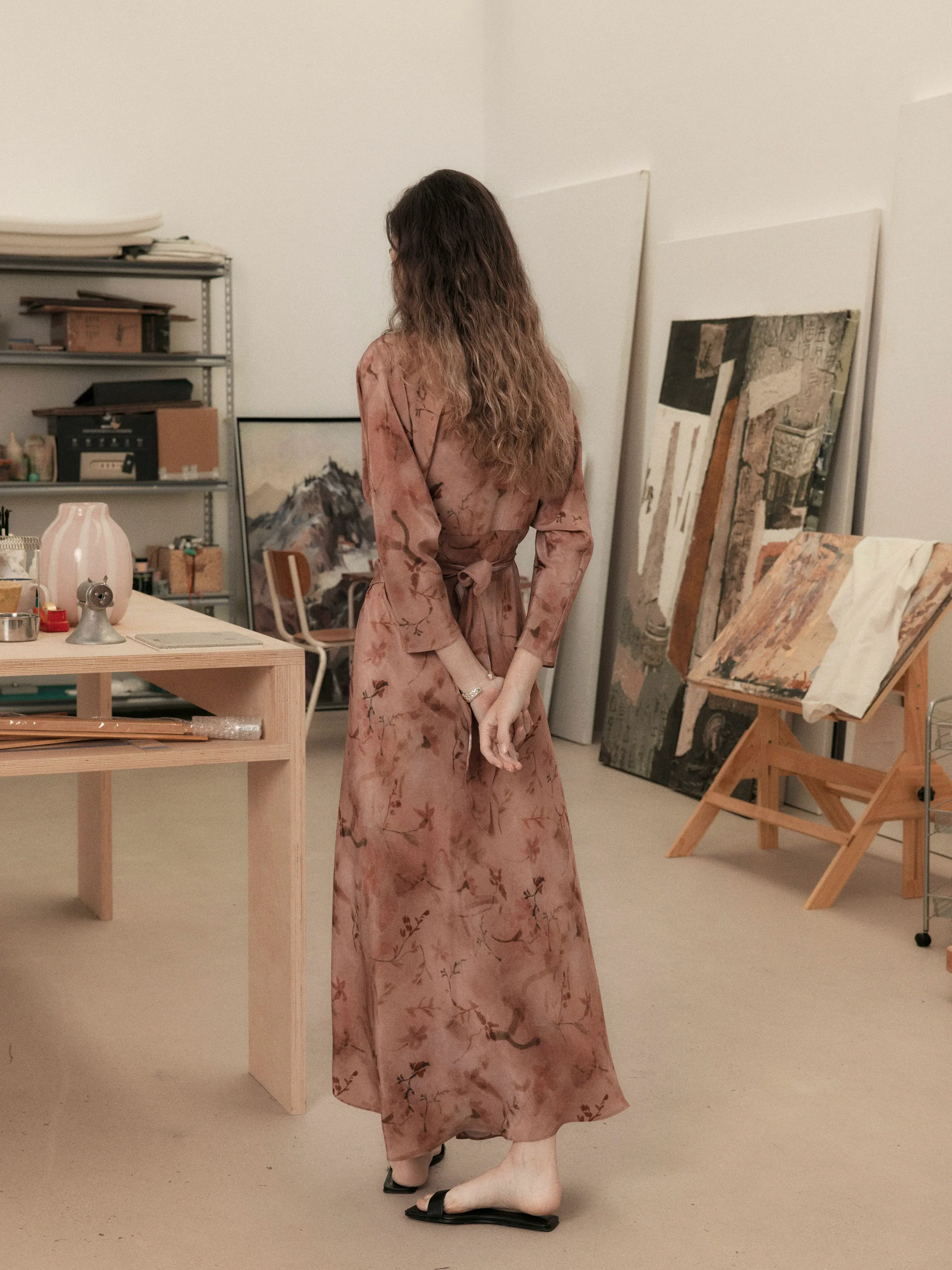 Silk Wrap Dress - Image 3