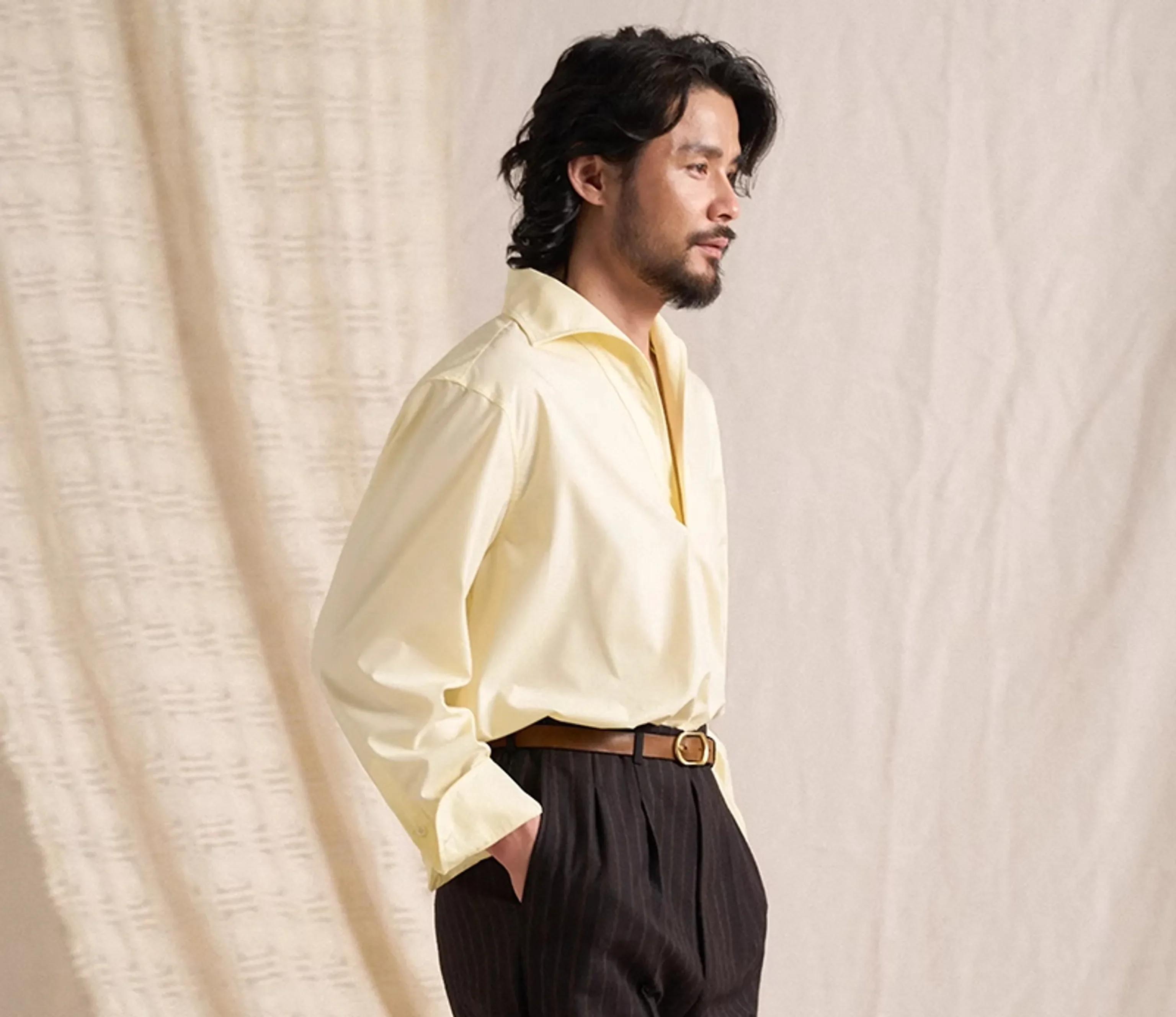Silky Collar Modal Shirt - Image 12
