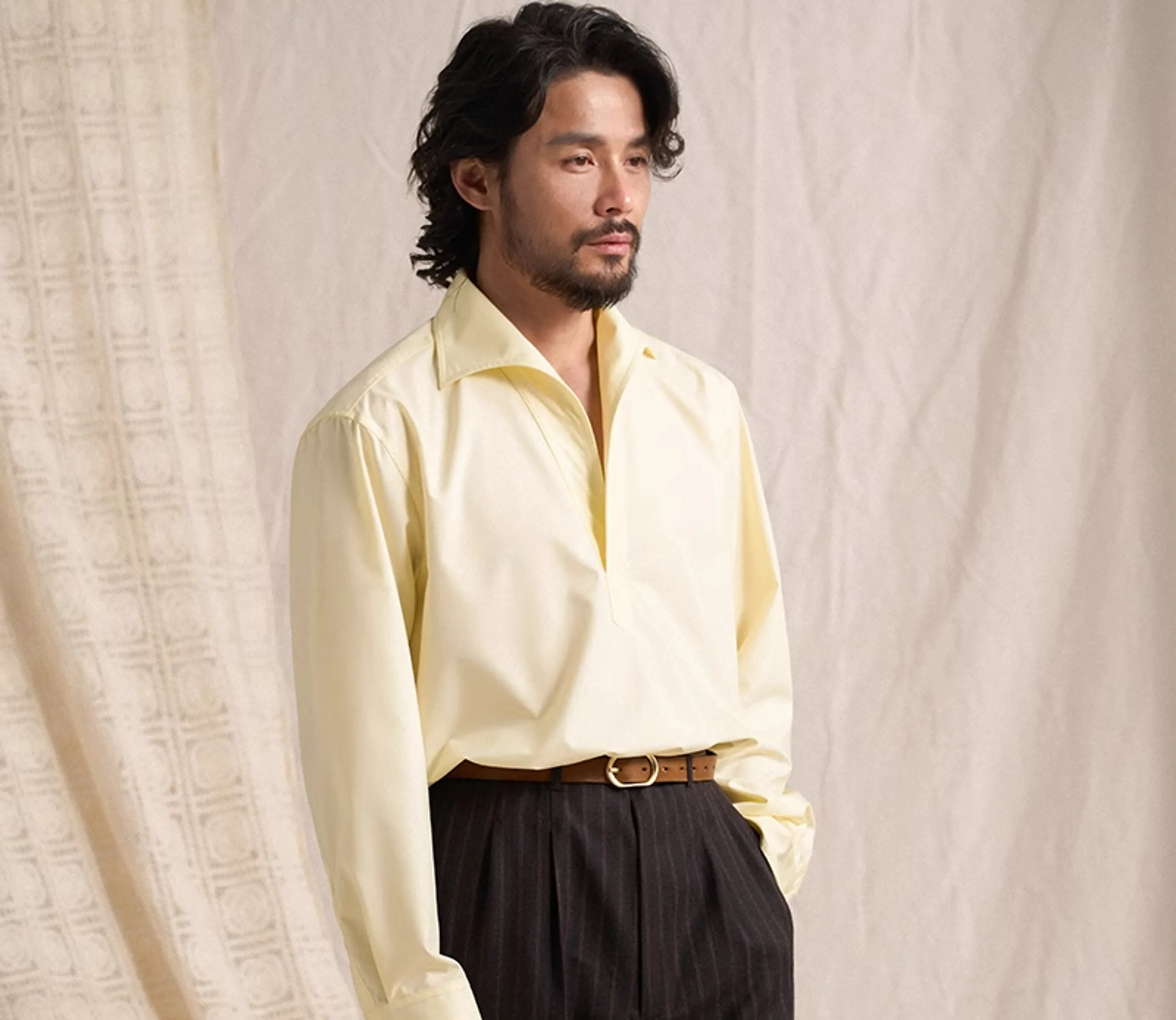 Silky Collar Modal Shirt - Image 13