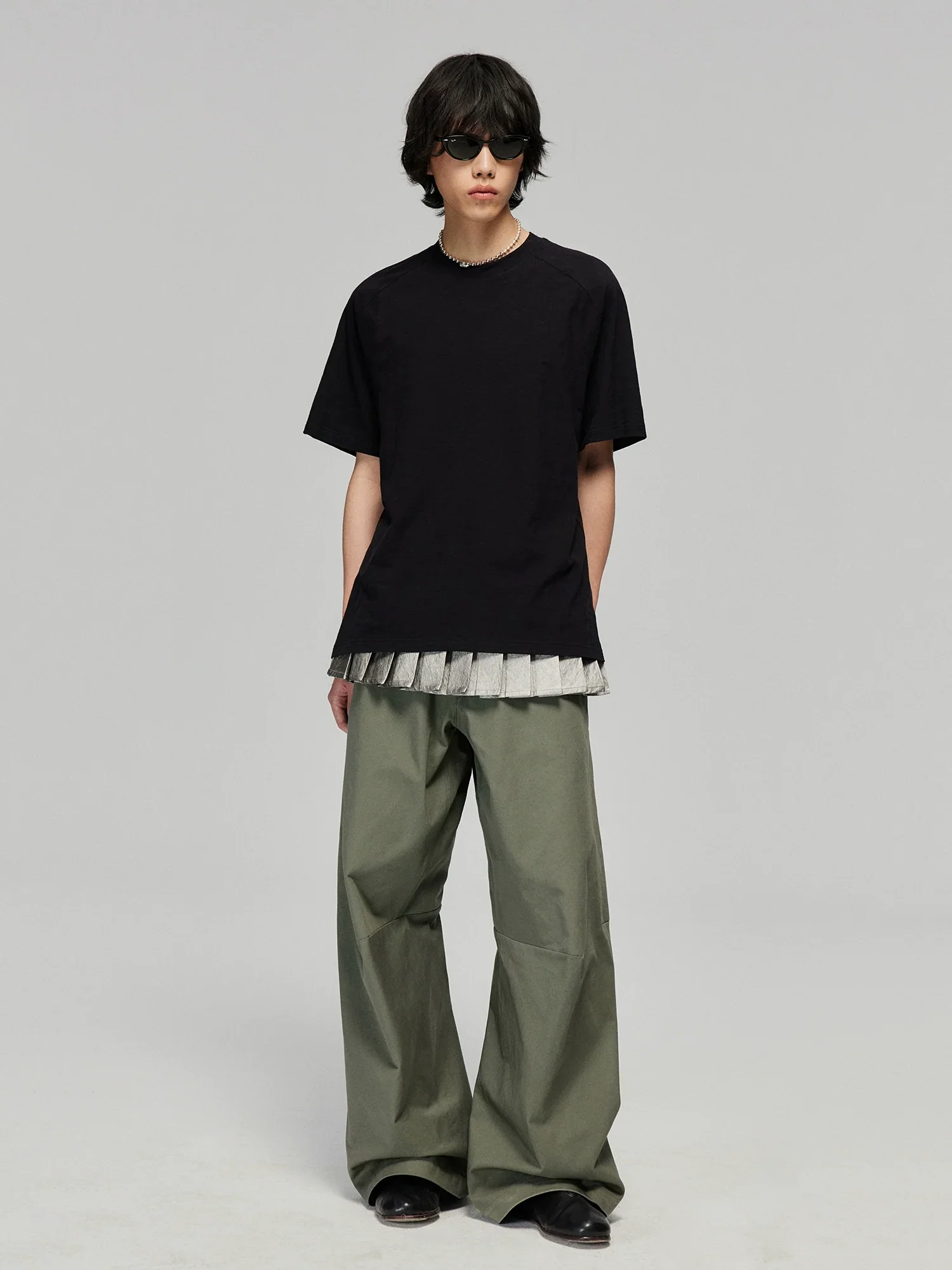 Silver Pleated Mini Skirt Overlay - Image 5