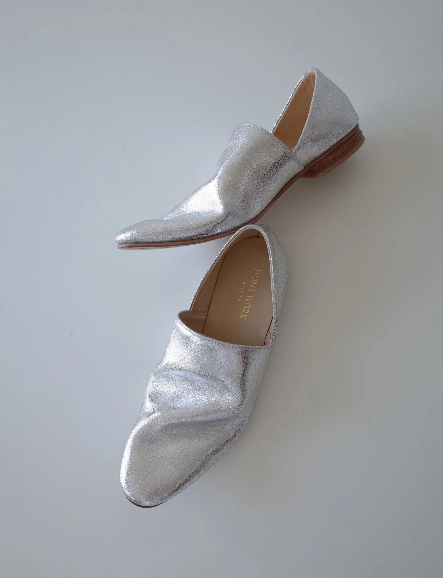 Silver Slip-On Shoes